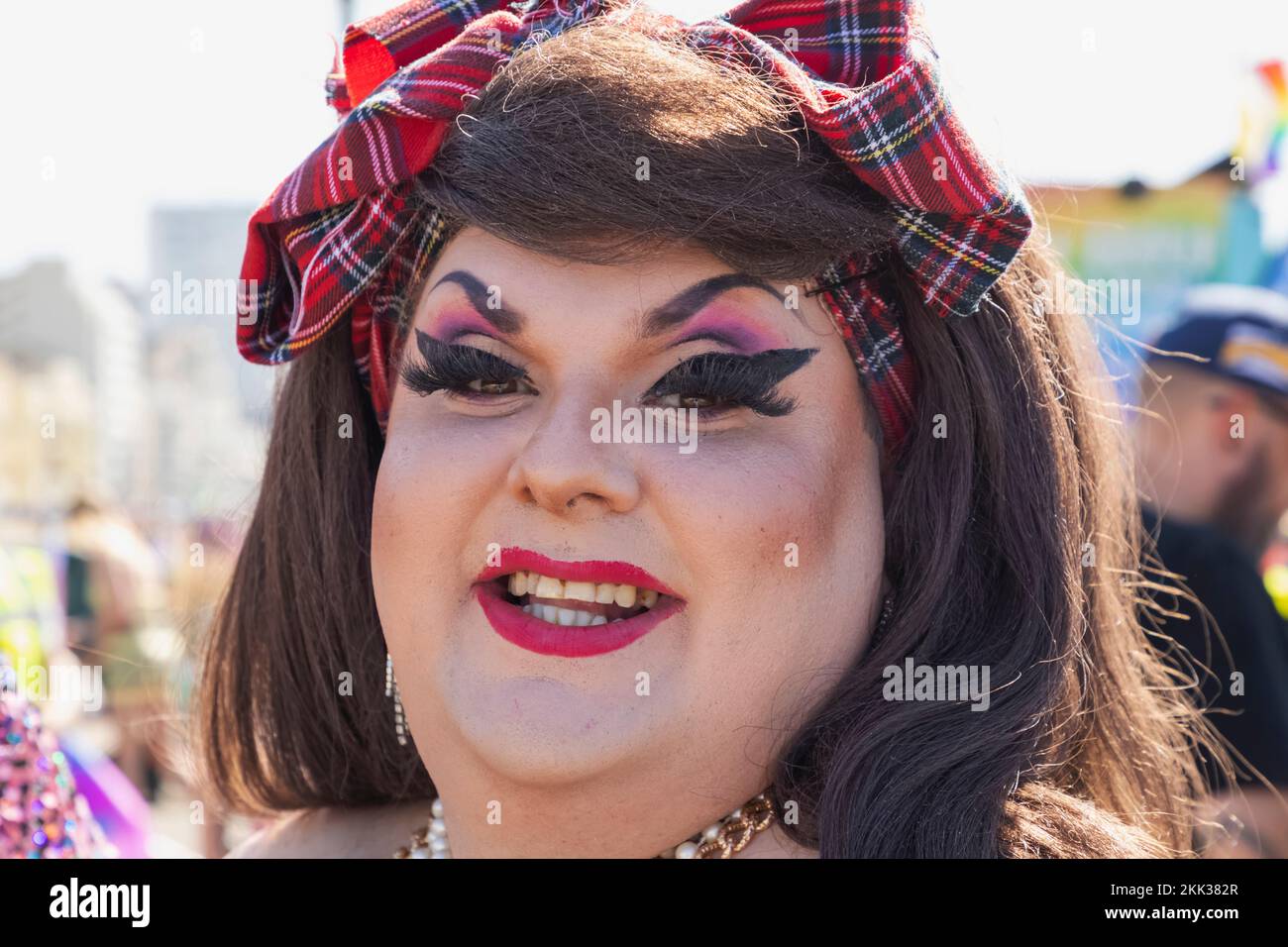 England, East Sussex, Brighton, Brighton Pride Parade, Hove, Parade-Teilnehmer Stockfoto