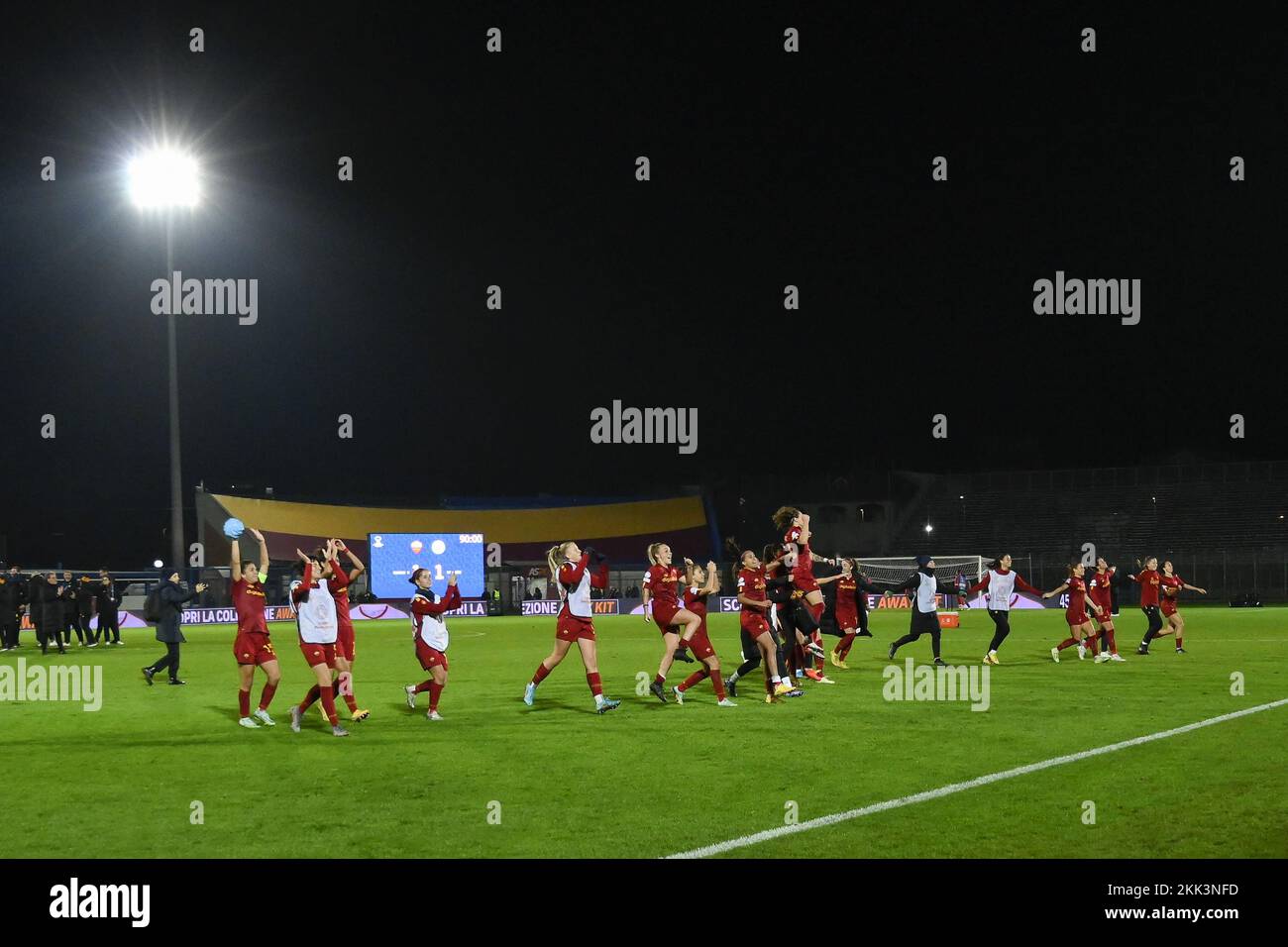 A.S. Roma-Team am dritten Tag der Gruppenphase der UEFA Women's Champions League, Gruppe B, zwischen A.S. Roma und VfL Wolfsburg, Stadio D. Stockfoto