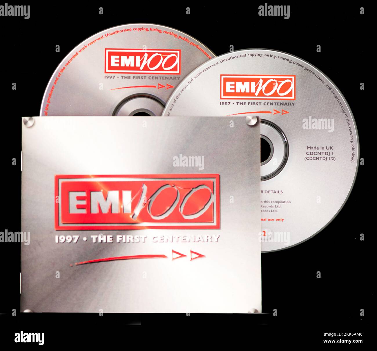 EMI CD Disc Booklet - EMI 100 1997 - der erste Zentar. Stockfoto