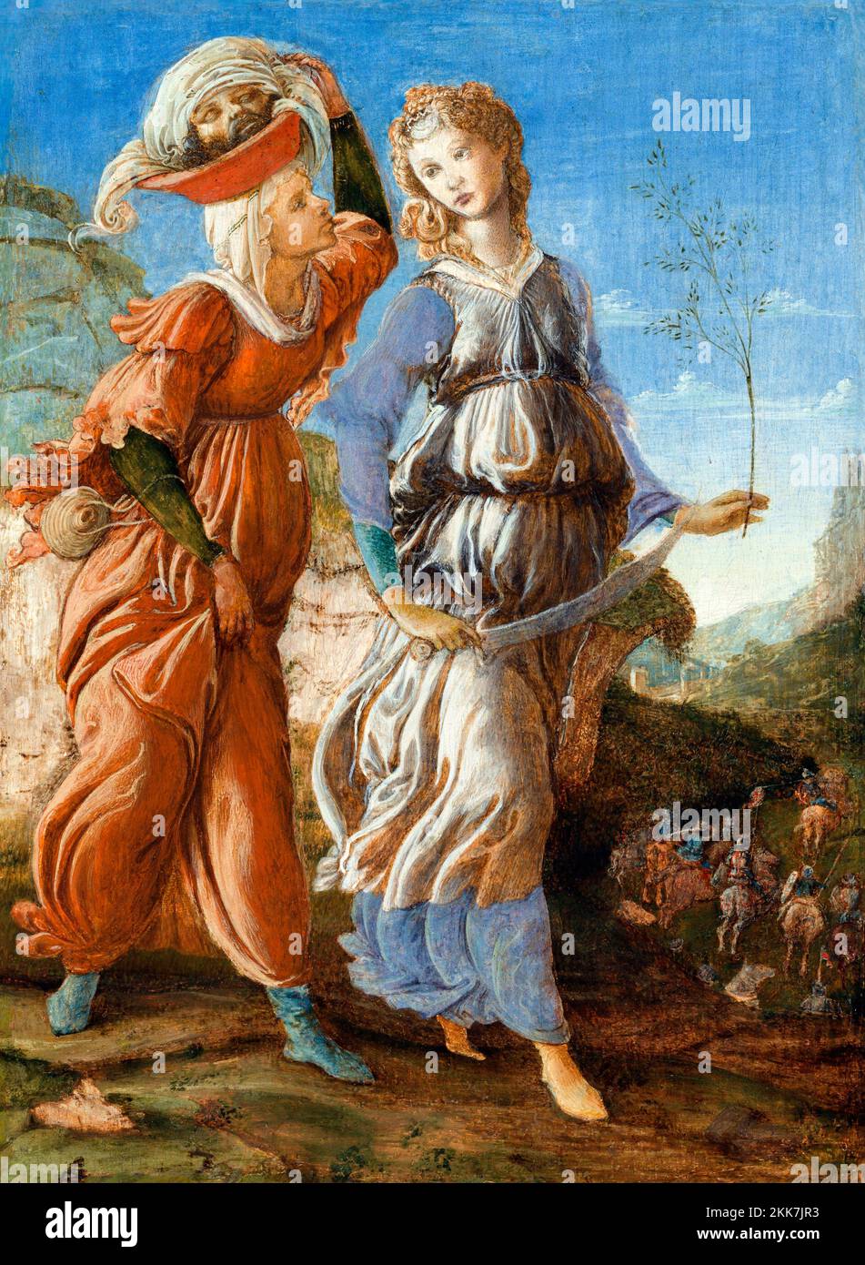 Judith mit dem Leiter von Holofornes von Sandro Botticelli (Alessandro di Mariano di Vanni Filipepi, c.1445-1510), Tempera an der Jury, c. 1469-70 Stockfoto