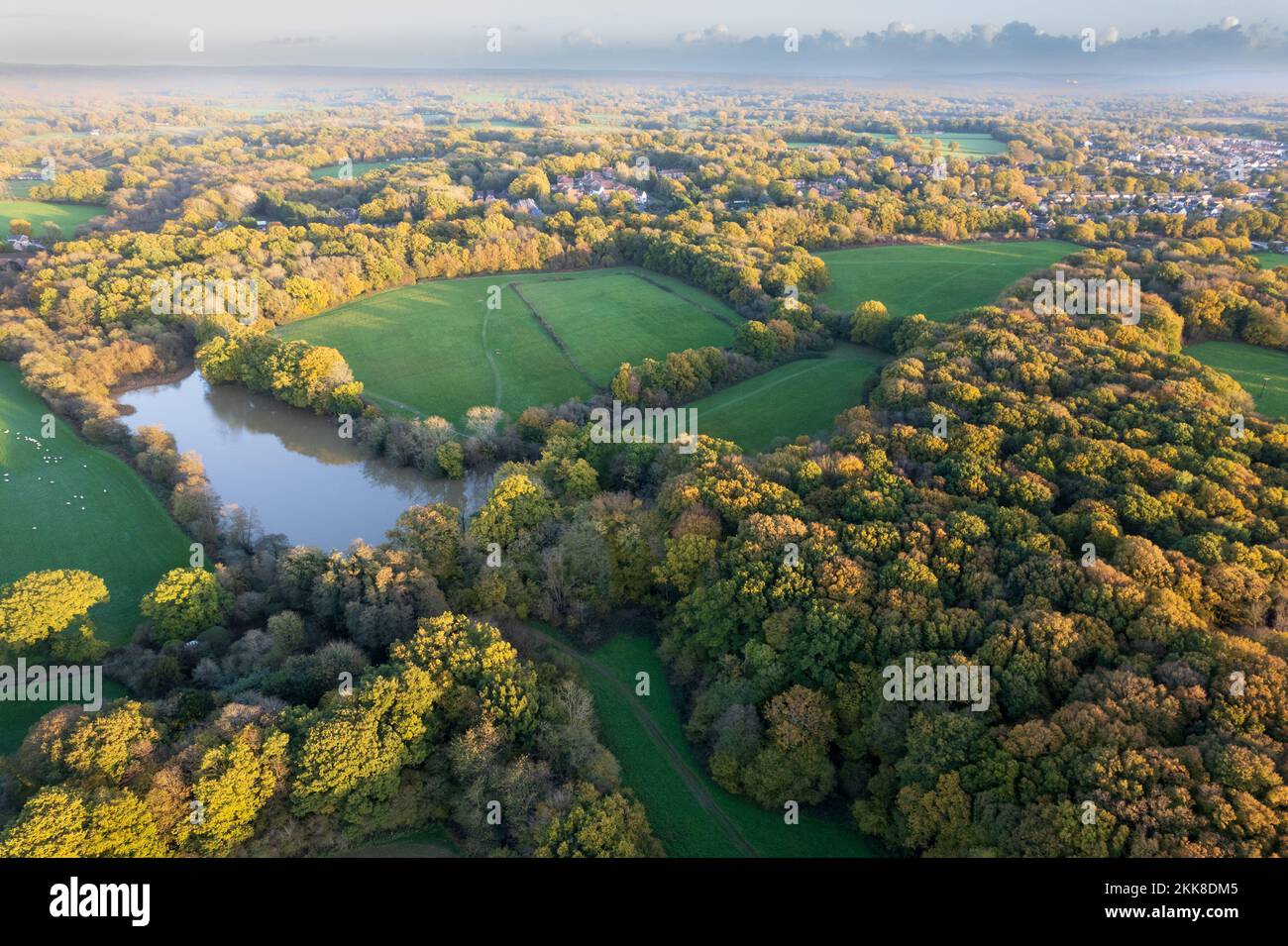 Bedelands Naturschutzgebiet, Mitte Sussex. Stockfoto