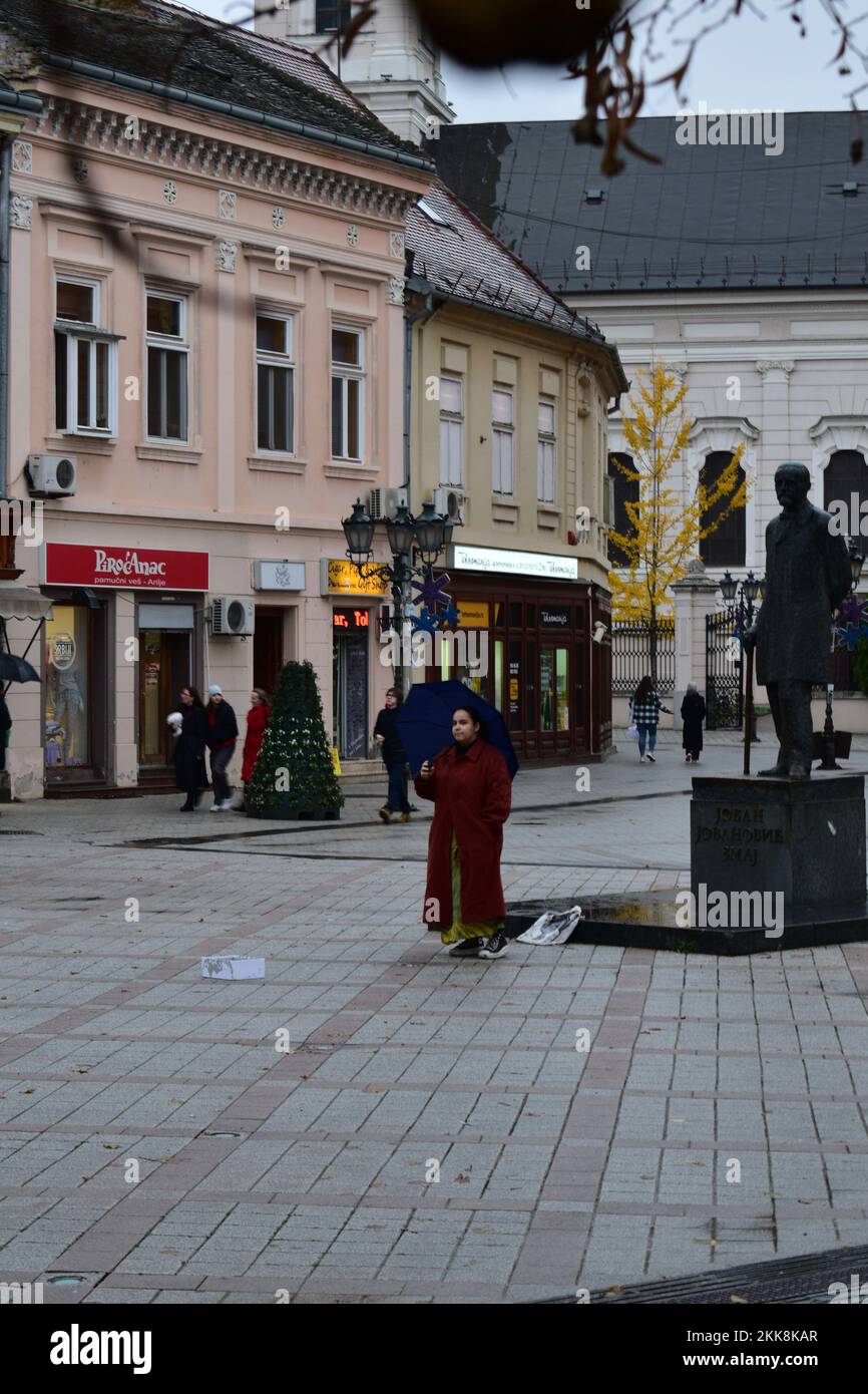 Straßensänger in Novi Sad Stockfoto