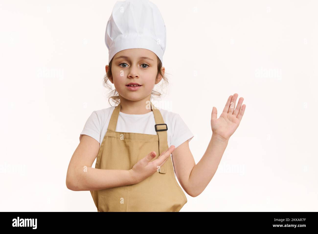 Pretwad Baby Kochmütze & Schürze Set - Weiß Für 8-24 Monate, Fotografie Requisite