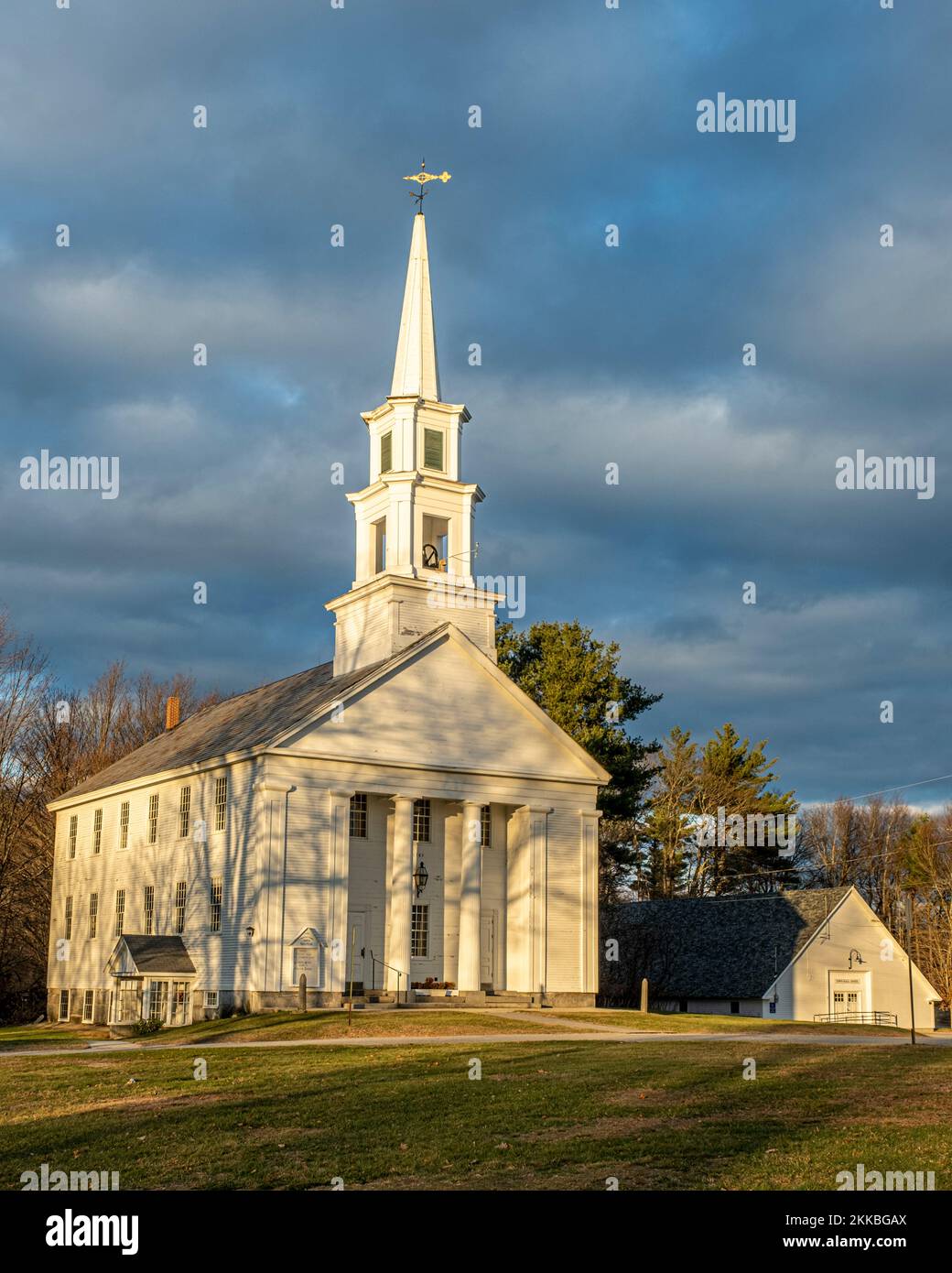 Die Phillipston Congregational Church am Town Common Stockfoto
