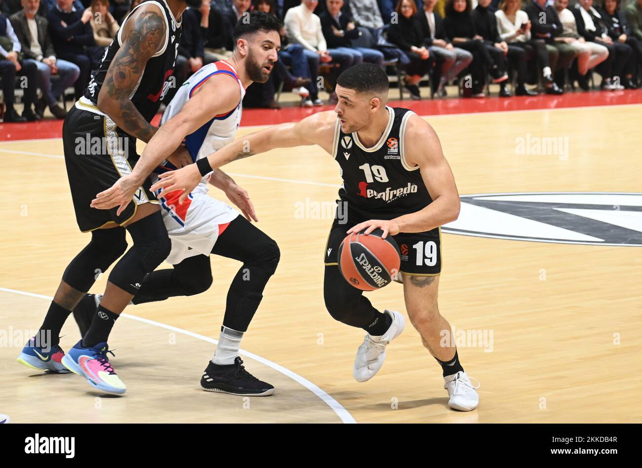 Bologna, Italien. 25.. November 2022. Iffe Lundberg (Segafredo Virtus