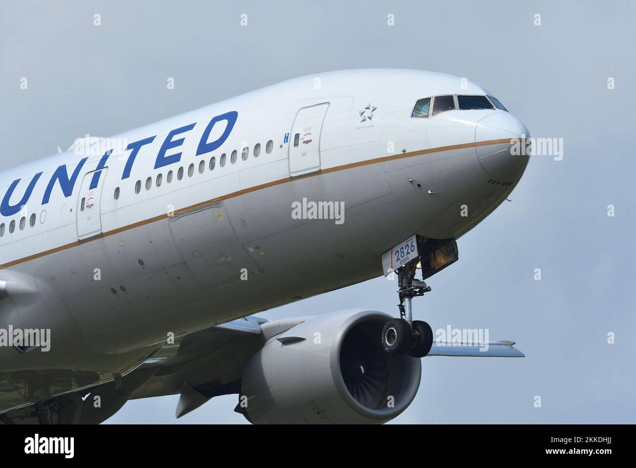 Präfektur Chiba, Japan - 05. Mai 2019: United Airlines Boeing B777-200ER (N226UA) Passagierflugzeug. Stockfoto