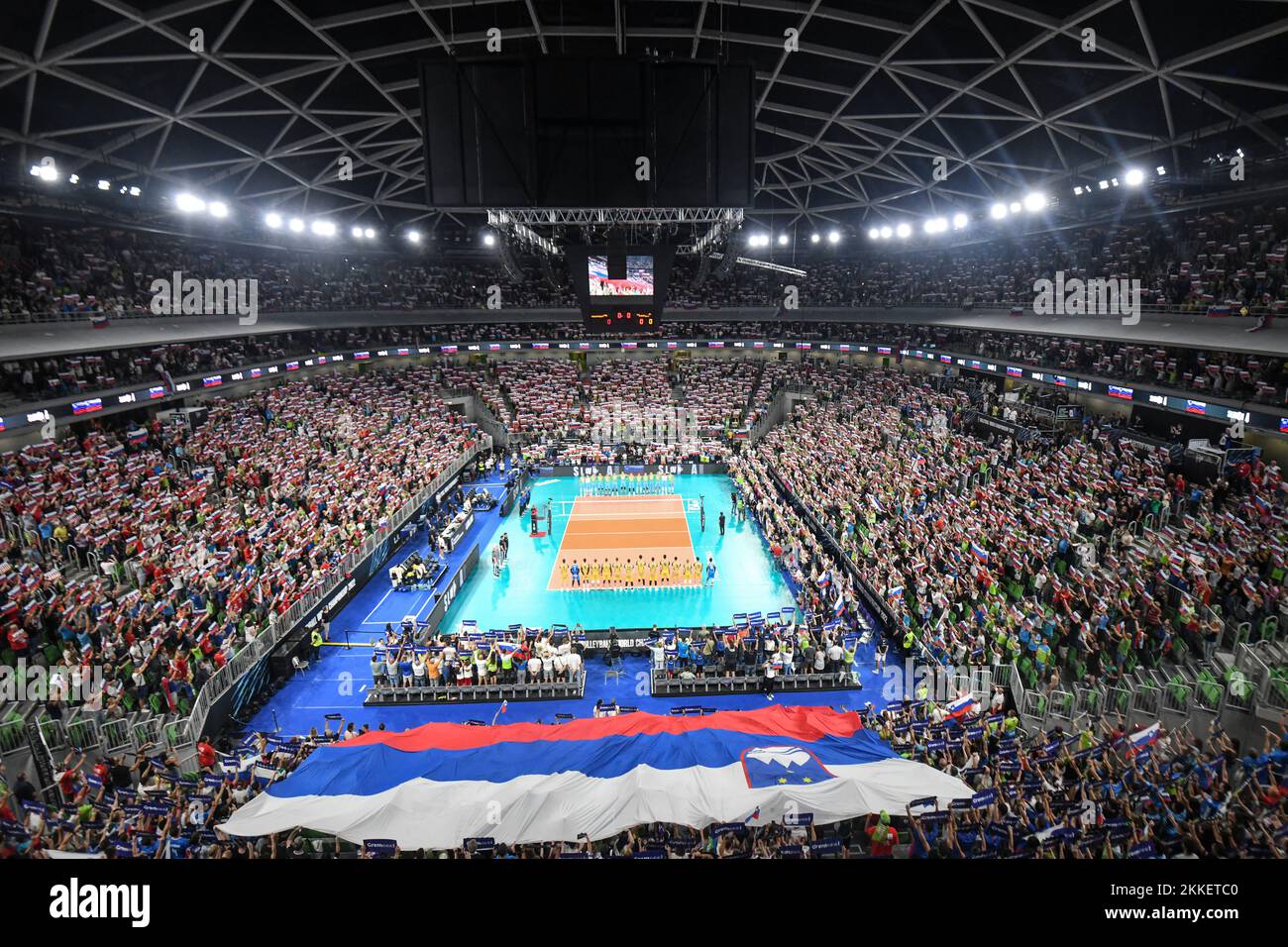 Arena Stozice, Austragungsort der Volleyball-Weltmeisterschaft 2022 in Ljubljana, Slowenien Stockfoto
