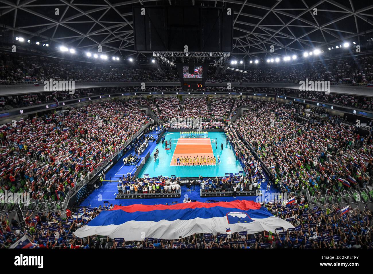 Arena Stozice, Austragungsort der Volleyball-Weltmeisterschaft 2022 in Ljubljana, Slowenien Stockfoto