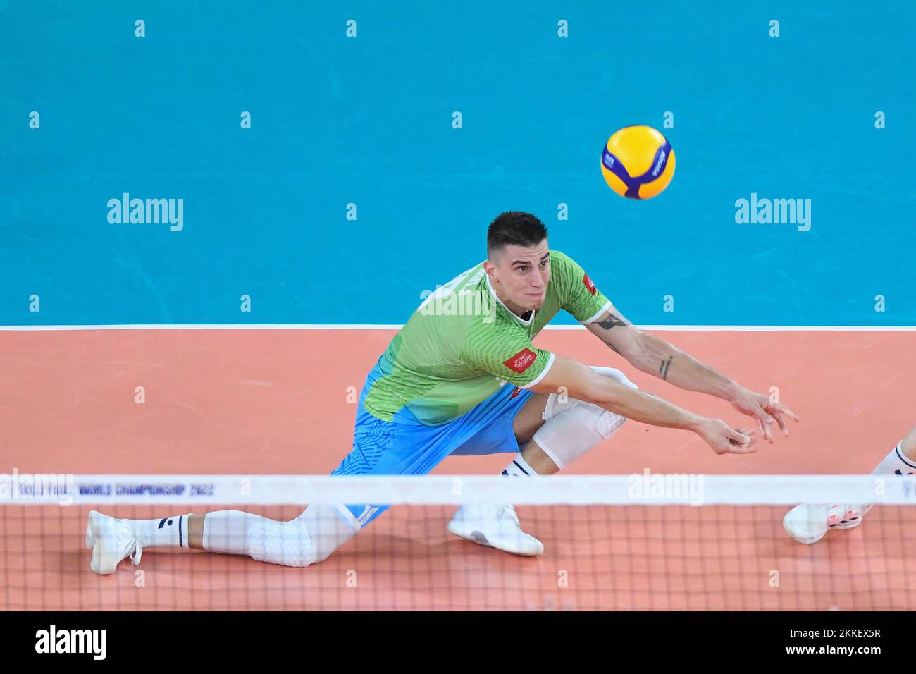 Klemen Cebulj (Slowenien). Volleyball-Weltmeisterschaft 2022. Viertelfinale Stockfoto