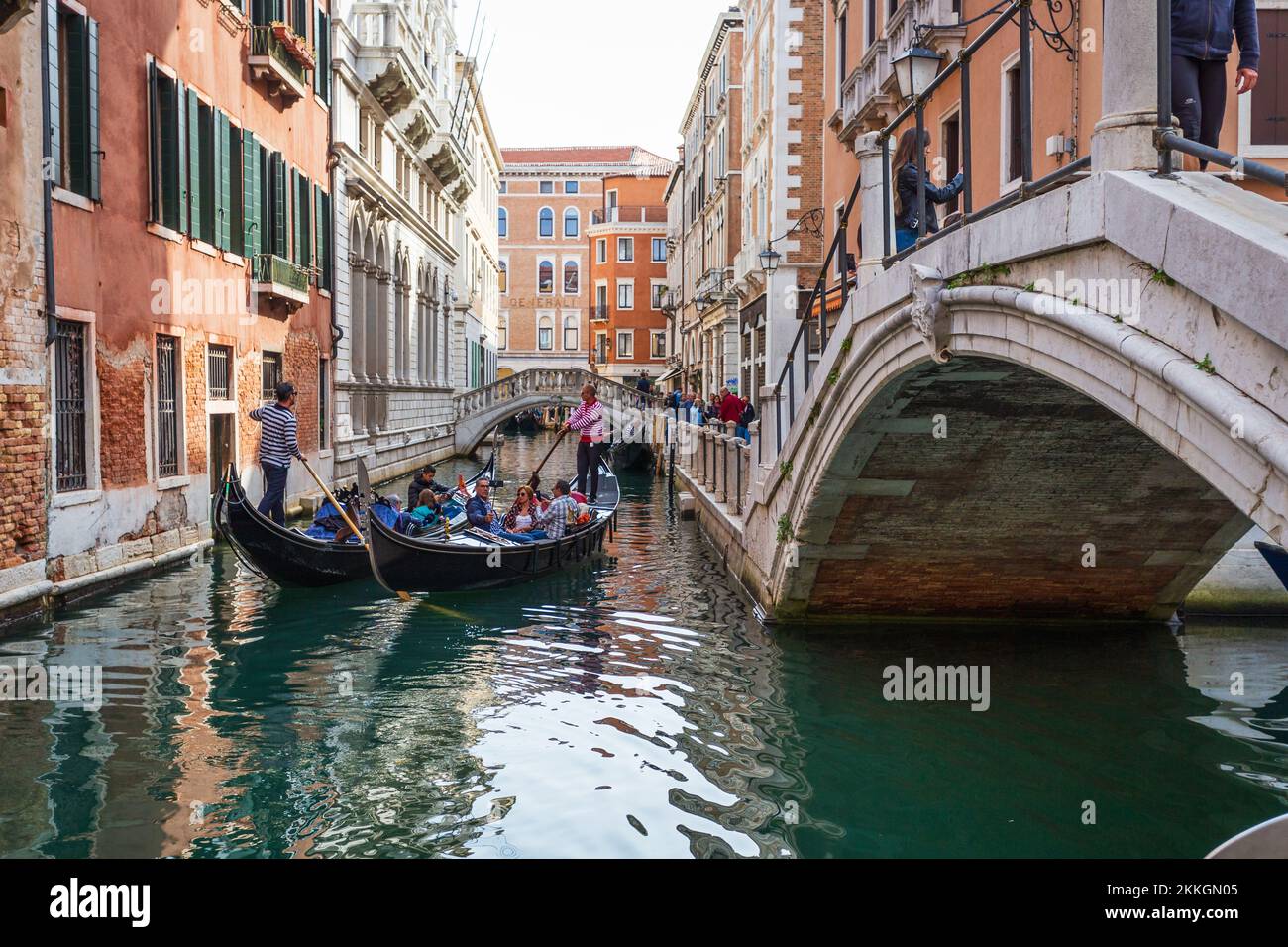 Stadt Venedig am Wochenende im Herbst Stockfoto