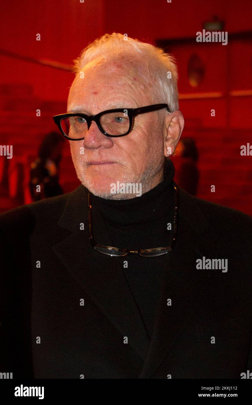 Turin, Italien. 25.. November 2022 Der britische Schauspieler Malcolm McDowell nimmt an der Eröffnungsveranstaltung des Torino Film Festivals 2022 im Teatro Regio in Turin Teil. Kredit: Marco Destefanis/Alamy Live News Stockfoto
