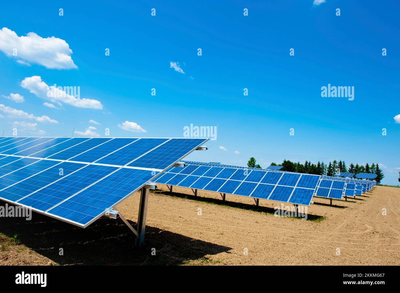 Solarpark Stockfoto