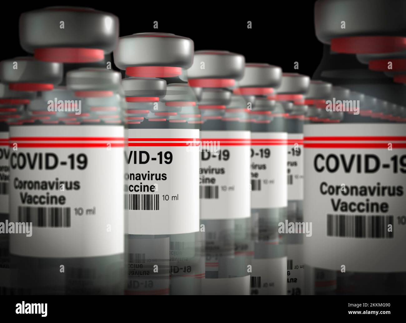 Covid-19-Impfstoffe, konzeptionelles Bild. Stockfoto