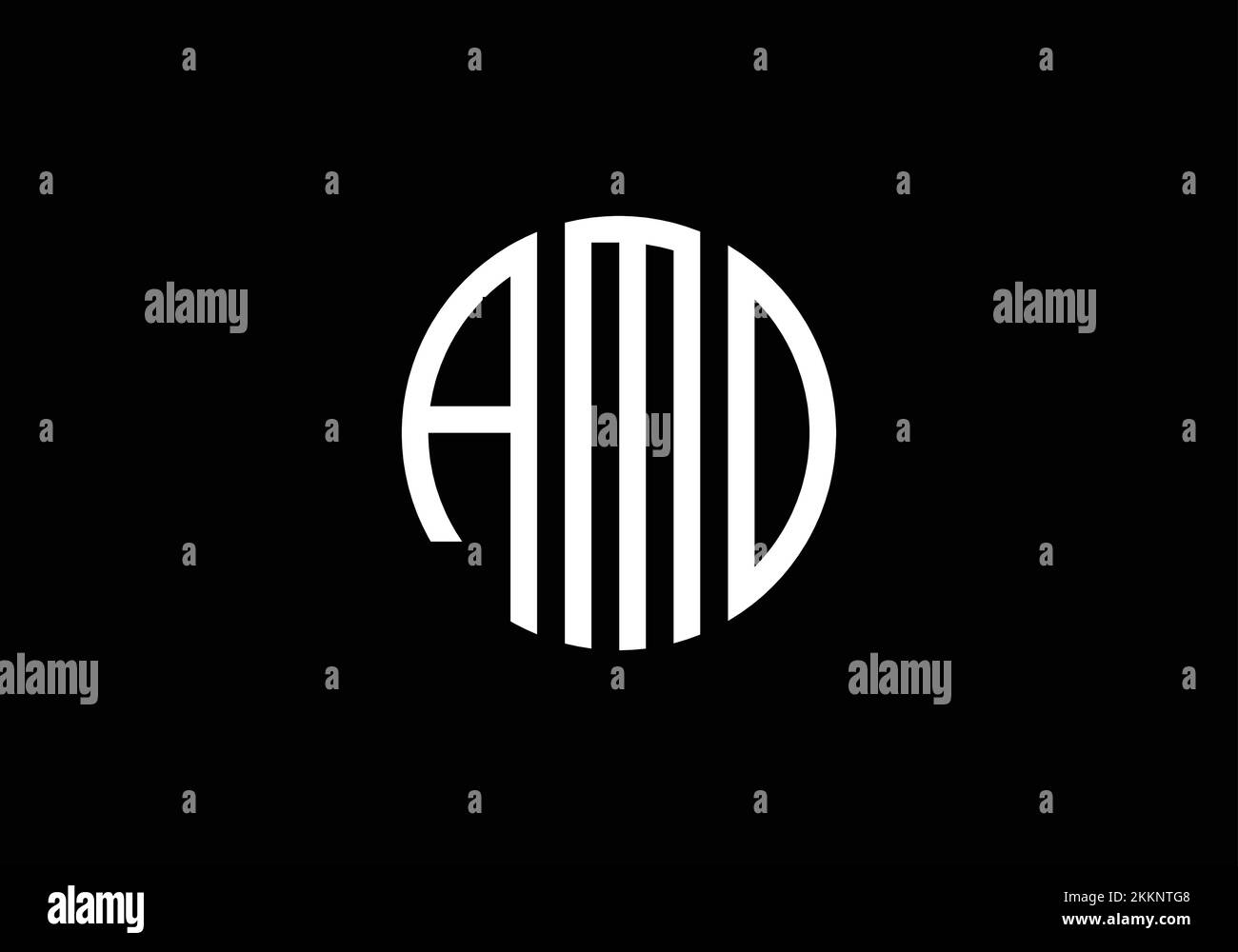 AMD Monogramm-Vektor-Logo-Designvorlage Stock Vektor
