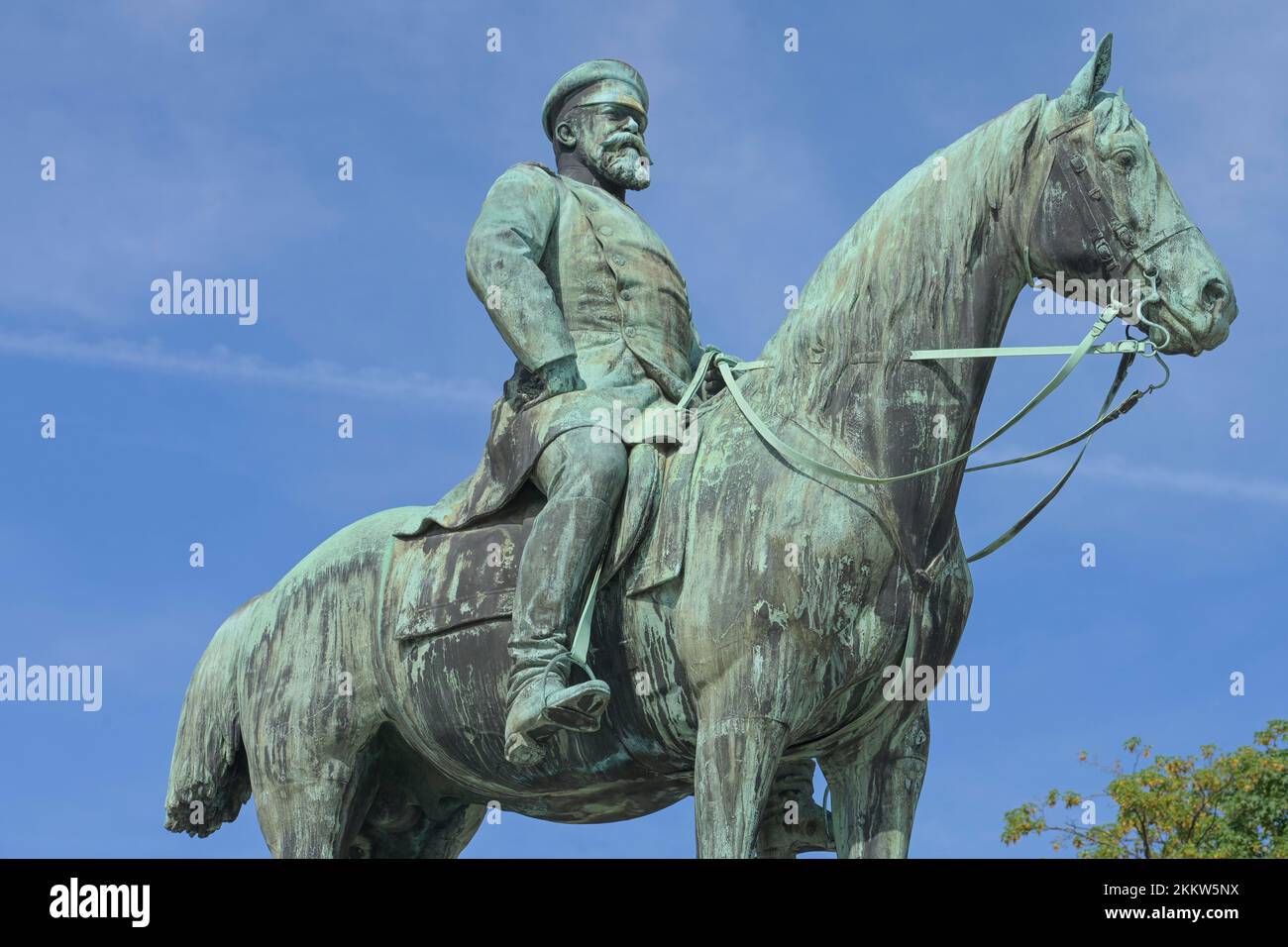 Reitdenkmal Großherzog Ludwig IV., Friedensplatz, Darmstadt, Hessen, Deutschland, Europa Stockfoto