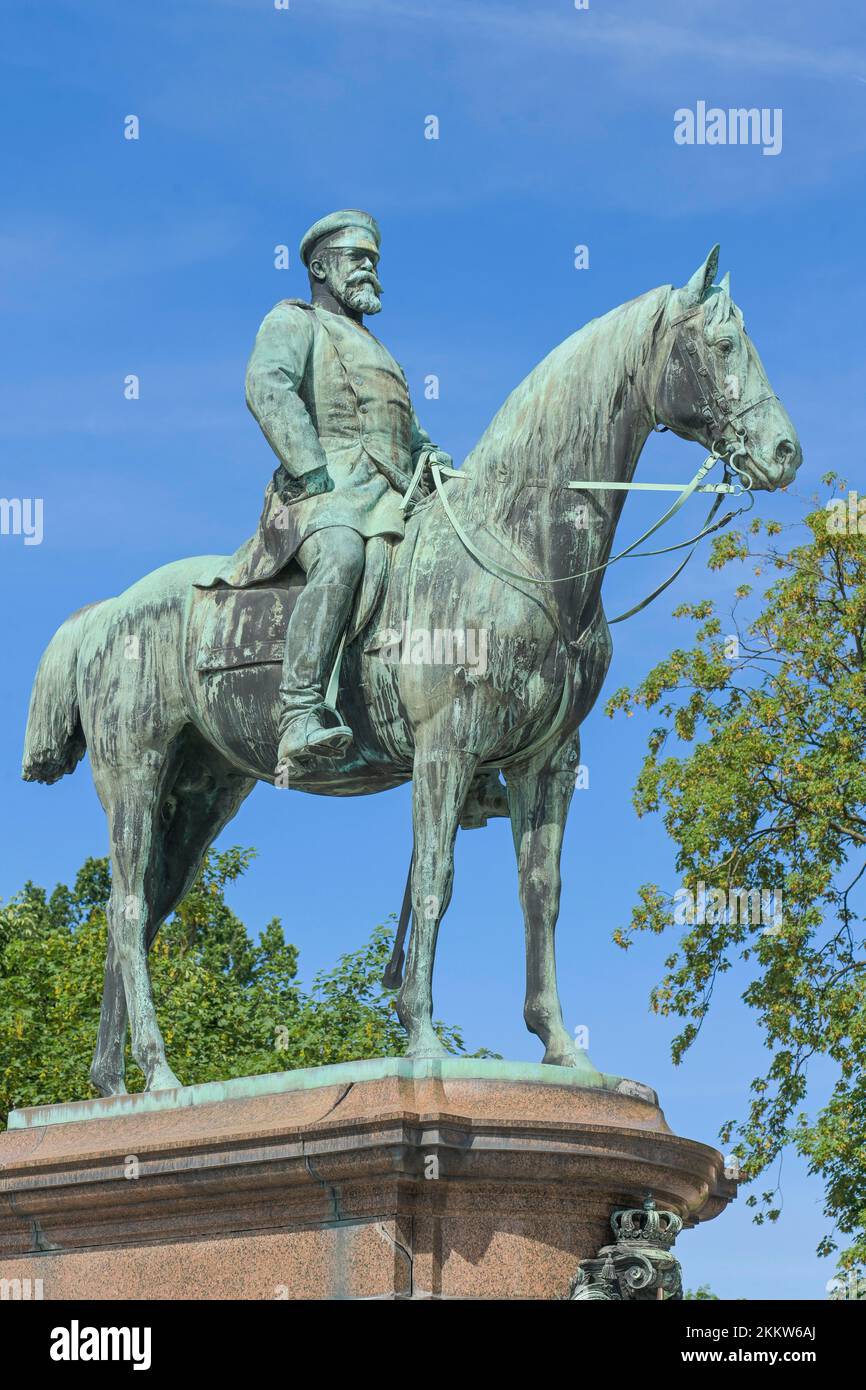 Reitdenkmal Großherzog Ludwig IV., Friedensplatz, Darmstadt, Hessen, Deutschland, Europa Stockfoto