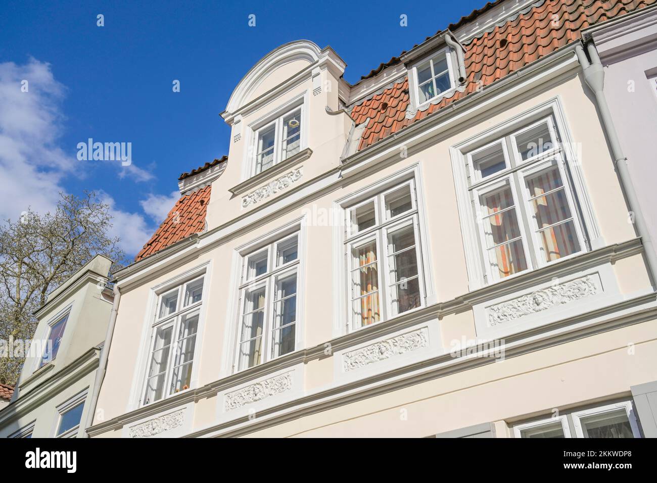 Wohngebäude, Hinterhof, kleine Burgstraße, Lübeck, Schleswig-Holstein, Deutschland, Europa Stockfoto