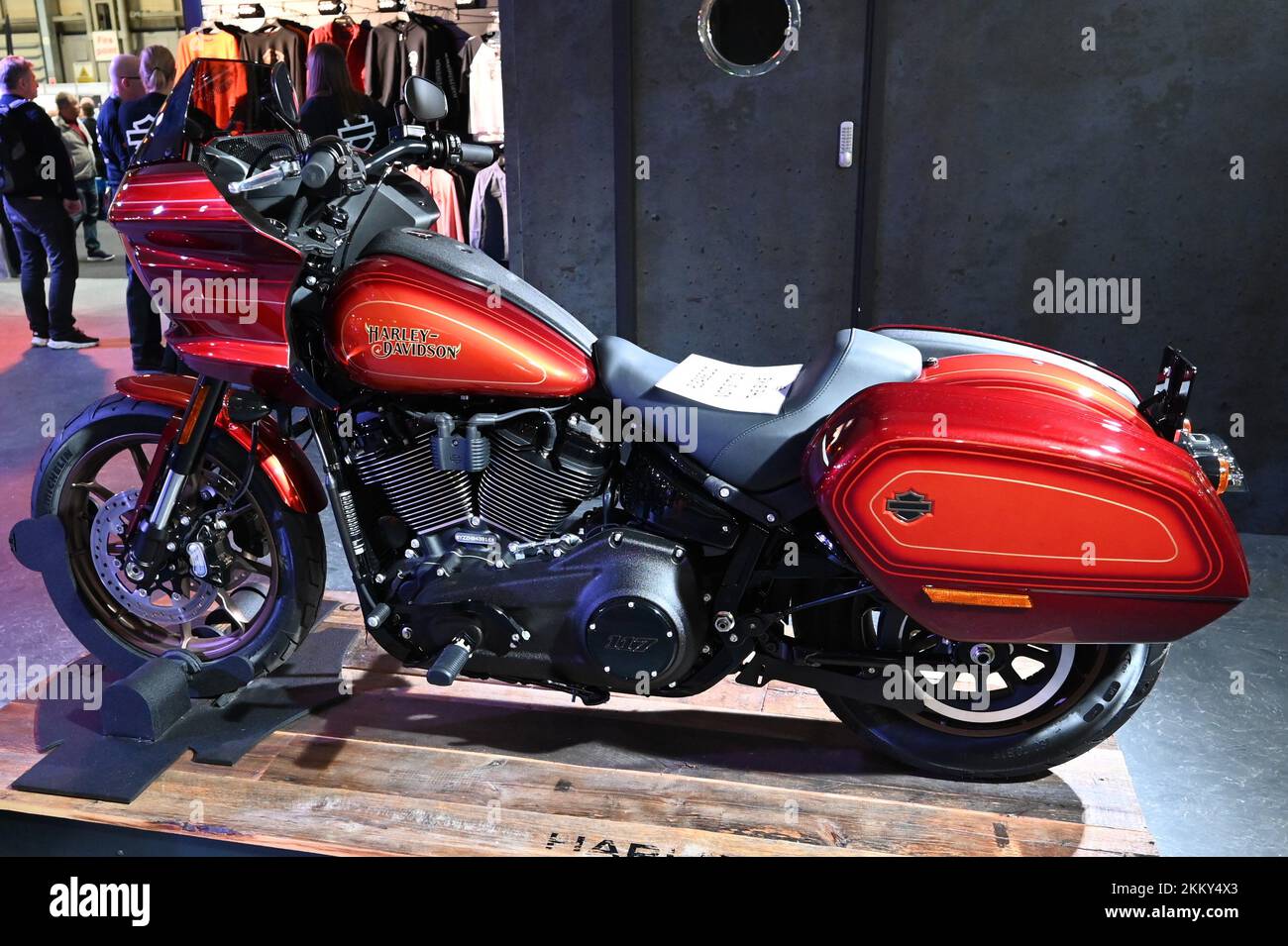 Harley Davidson Motorcycle im Birmingham NEC auf der Motorcycle Live 2022. Stockfoto