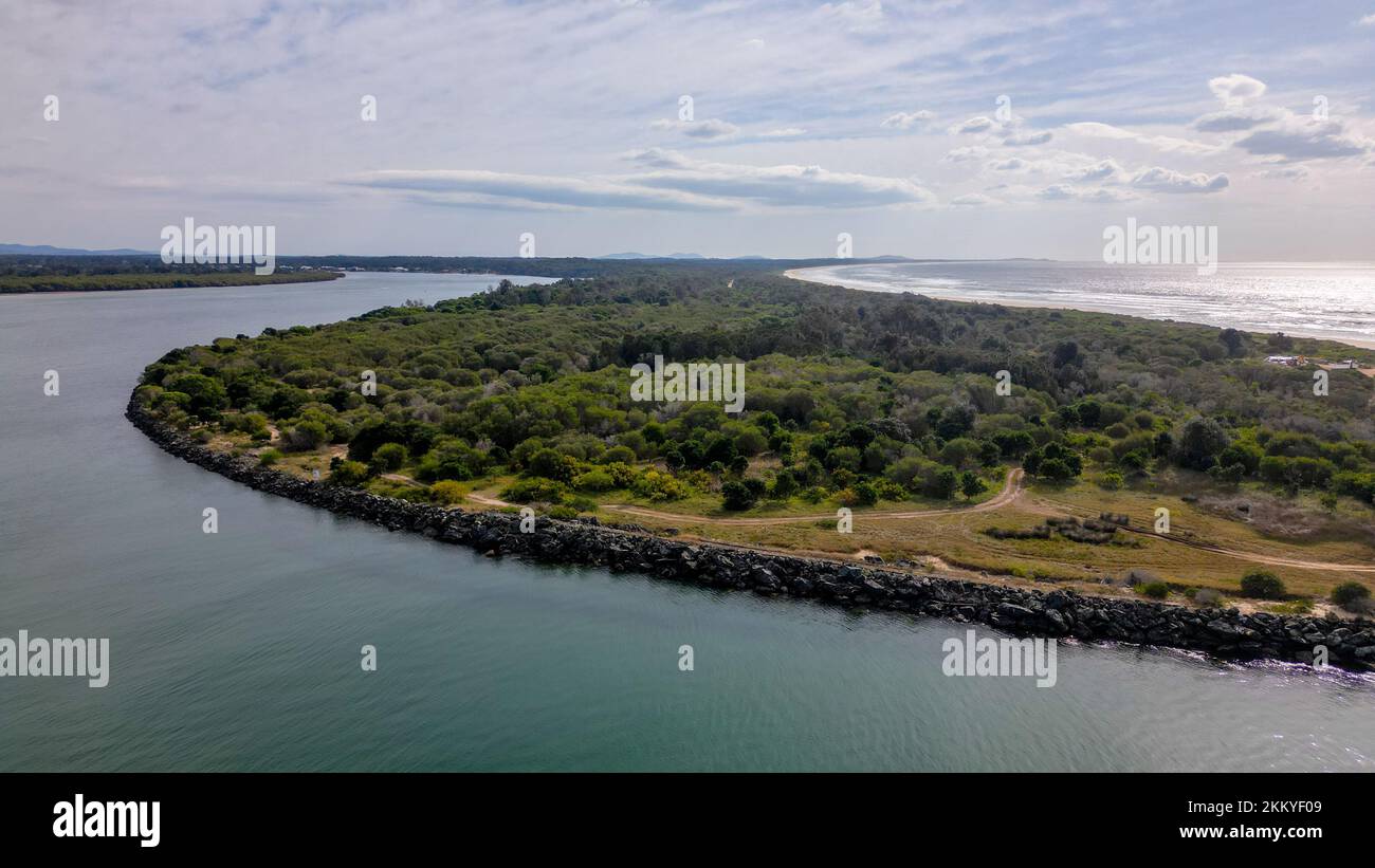 Der Port Macquarie in Australien aus der Vogelperspektive Stockfoto