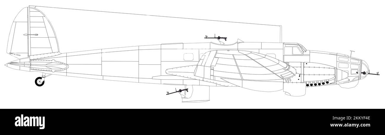 Heinkel He 111B-2 Stockfoto