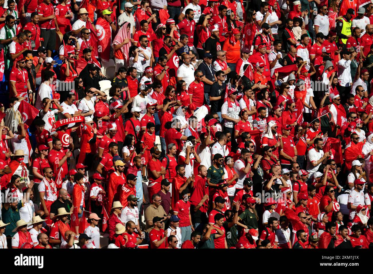 Tunesische Fans während des Gruppenspiels der FIFAWeltmeisterschaft