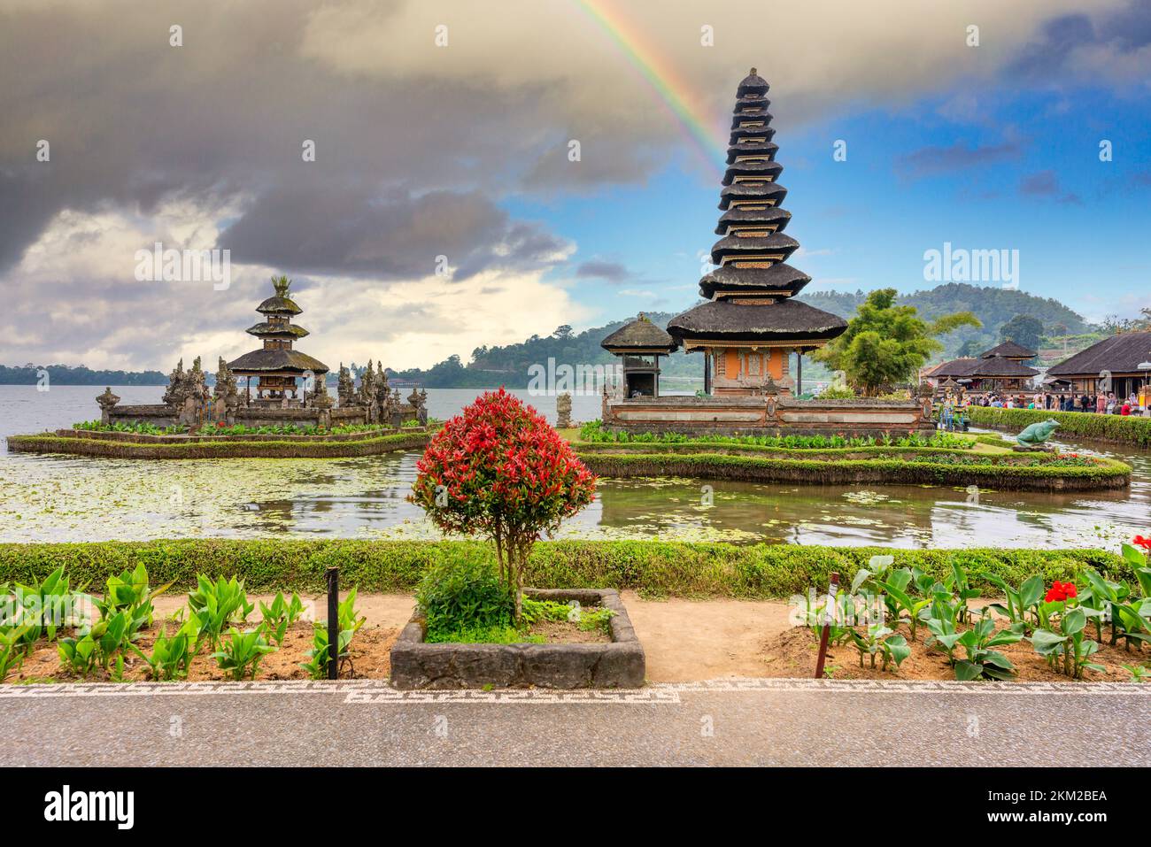 Pura Ulun Danu Tempel auf einem See Beratan auf Bali Indonesien Stockfoto