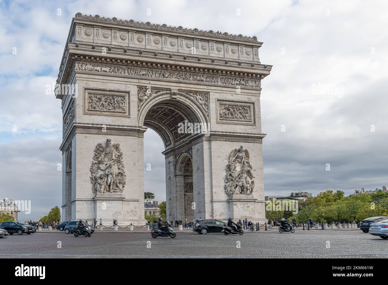 Der Arc de Triomphe de l'Étoile, Paris, Frankreich Stockfoto