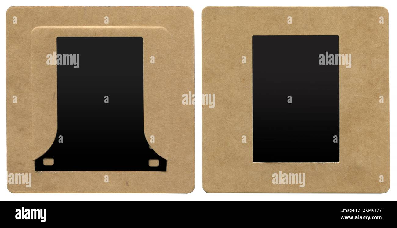 Bilderrahmen Für Folienprojektor, Nicht Verglast. Eine hohe Auflösung, isoliert auf weißem Hintergrund Stockfoto