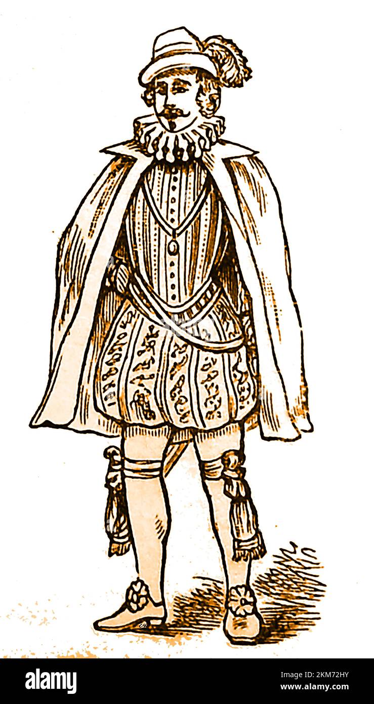 Robert Carr, (auch bekannt als Robert Kerr 1587 – 1645) Earl of Somerset und Viscount Rochester, in formeller Kleidung mit Kofferschlauch. Er war ein Politiker, der als Vertrauensrat, Schatzmeister von Schottland und Lord Chamberlain diente, der als Mörder von Sir Thomas Overbury bekannt ist Stockfoto
