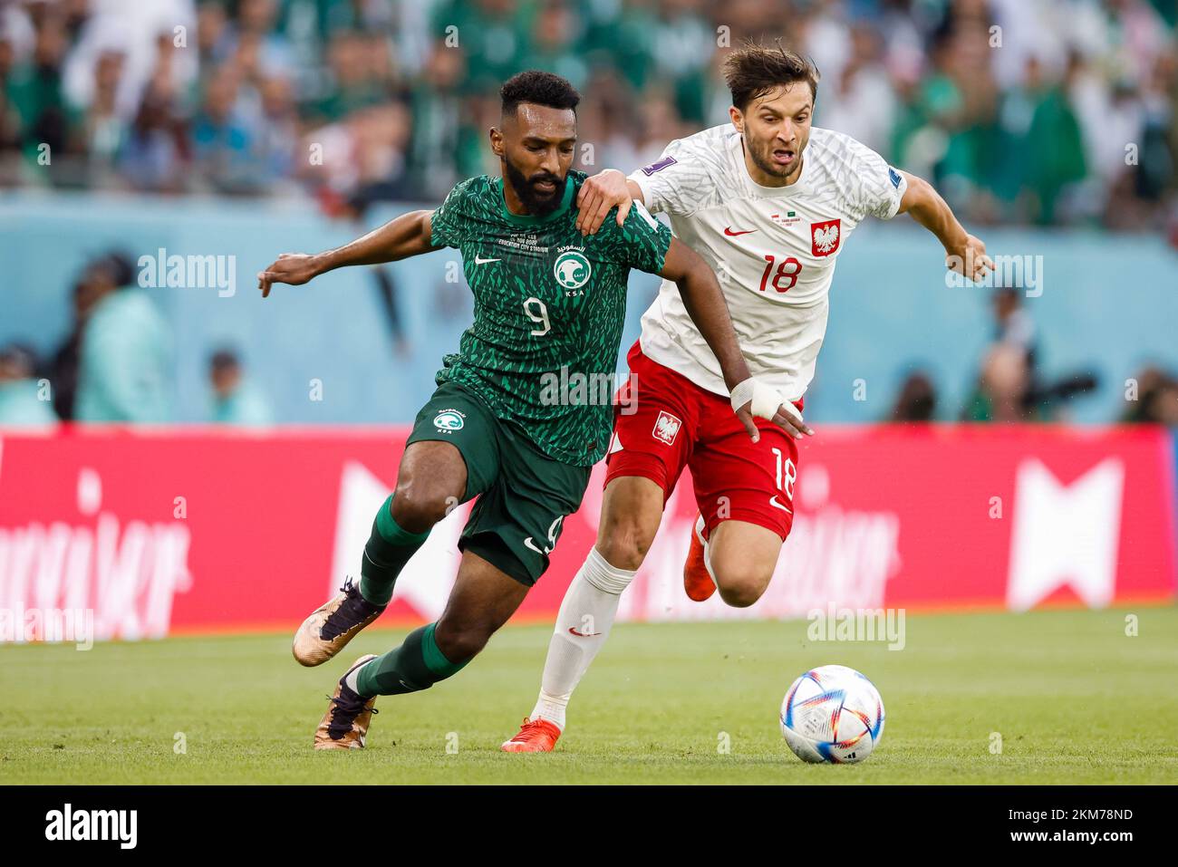 Doha, Katar. 26.. November 2022. Foto während eines Spiels zwischen Polen und Saudi-Arabien, gültig für die Gruppenphase der Weltmeisterschaft im Education City Stadium in Doha, Katar. Kredit: Marcelo Machado de Melo/FotoArena/Alamy Live News Stockfoto