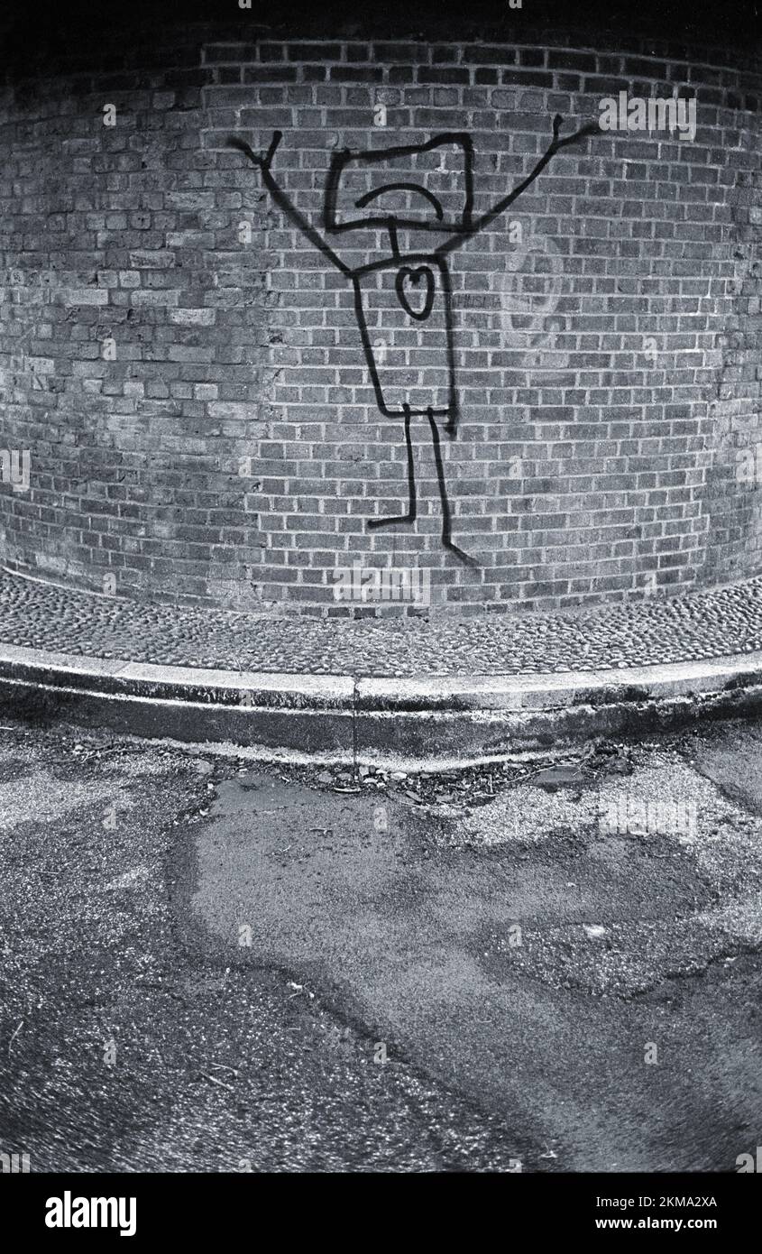 Graffiti mit gebrochenem Herzen Stockfoto