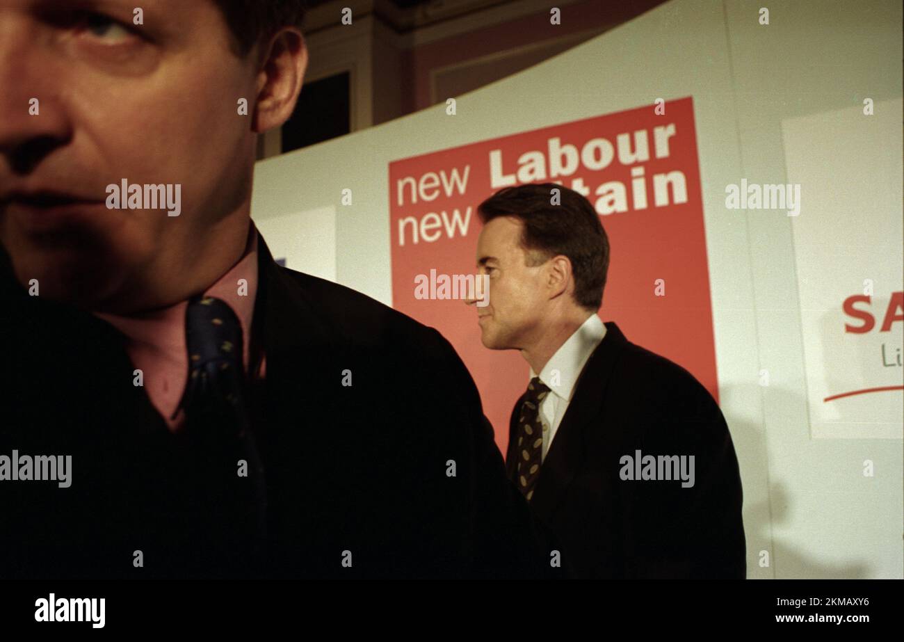Alastair Campbell und Peter Mandelson, Neue Arbeiterwahlkampagne 1997 Stockfoto