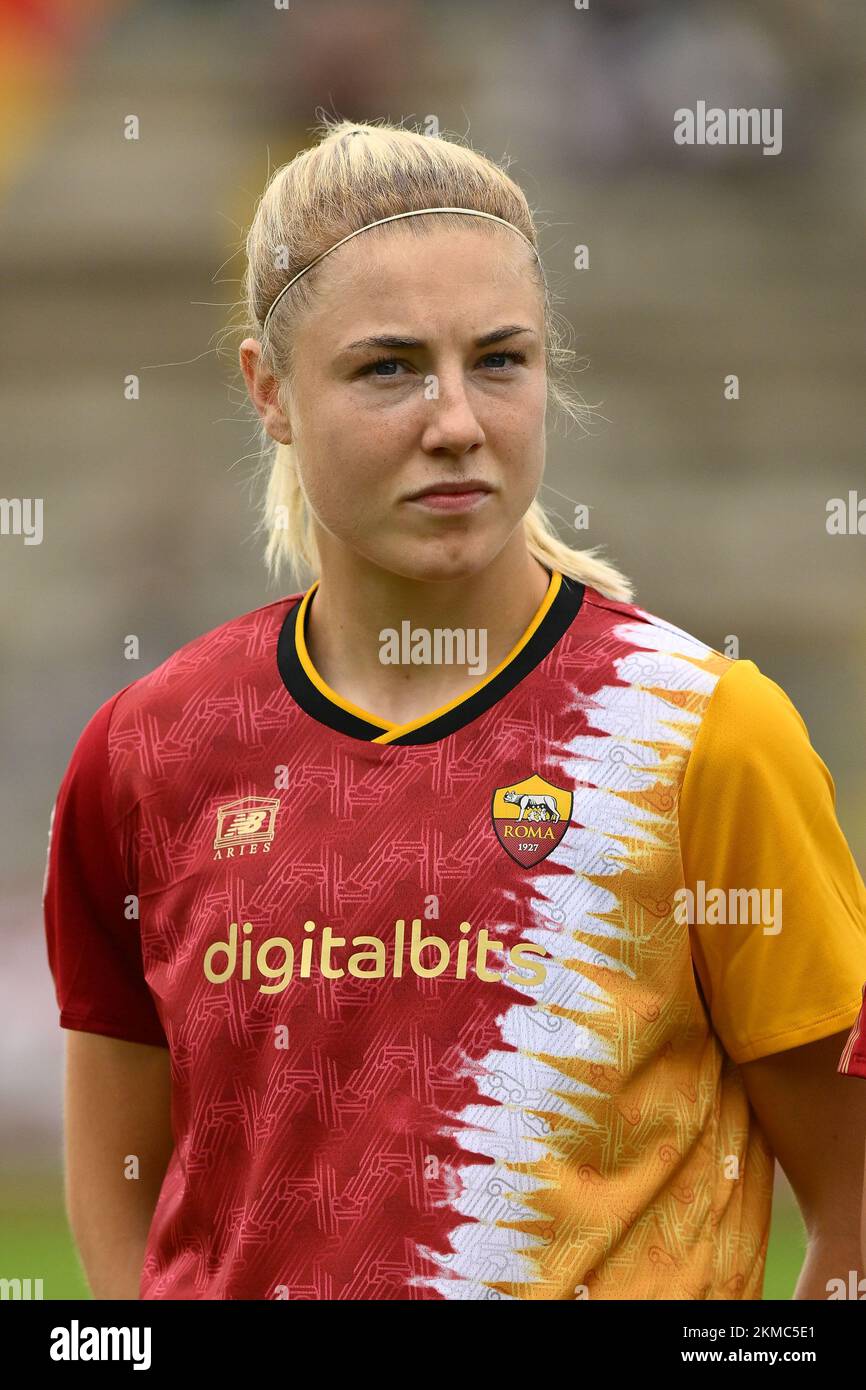 Rom, Italien. 26.. November 2022. Sophie Haug von AS Roma Women am 10.. Tag der Serie A Meisterschaft zwischen A.S. Roma Women und Pomigliano Calcio Femminile im stadio Tre Fontane am 26.. November 2022 in Rom, Italien. Kredit: Unabhängige Fotoagentur/Alamy Live News Stockfoto
