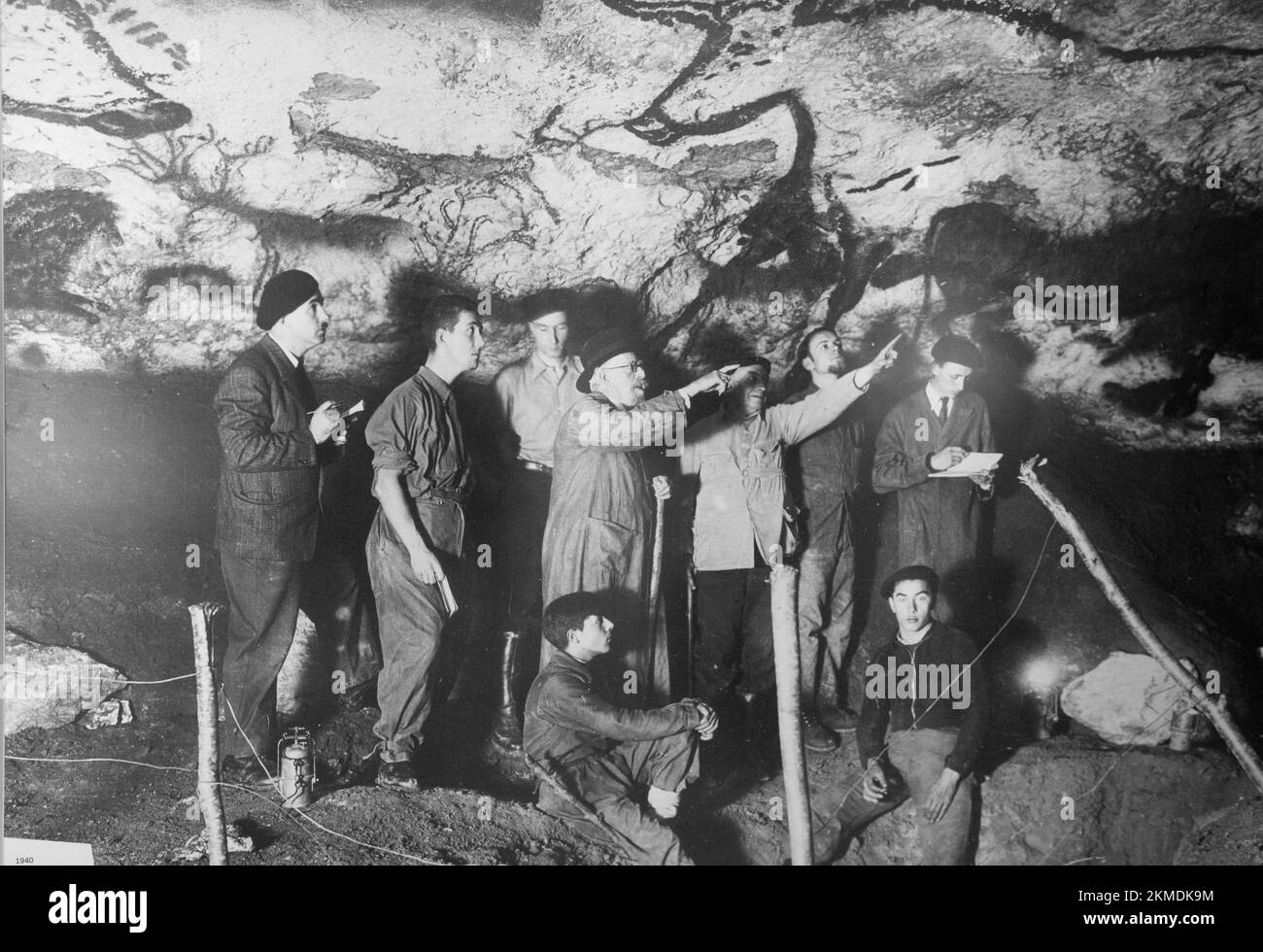 FRANKREICH, DORDOGNE (24) PERIGORD NOIR, Foto der Entdeckung der ursprünglichen Höhle, Lascaux IV International Center of Parietal Art ist das komplette und Stockfoto