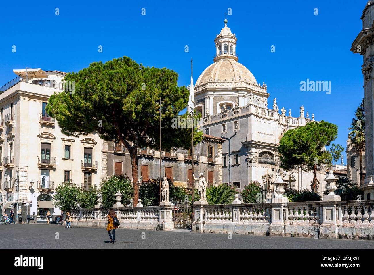 Die Außenansicht von St. Agatha Abbey (Badia di S. Agata) Catania, Sizilien, Italien. Stockfoto