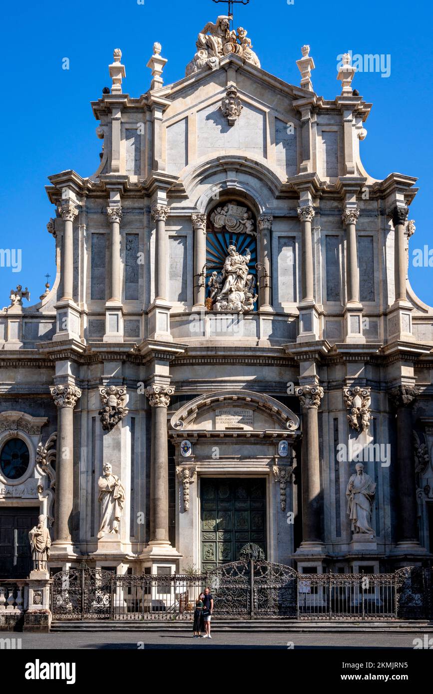 Die Kathedrale von Sant'Agata, Catania, Sizilien, Italien. Stockfoto
