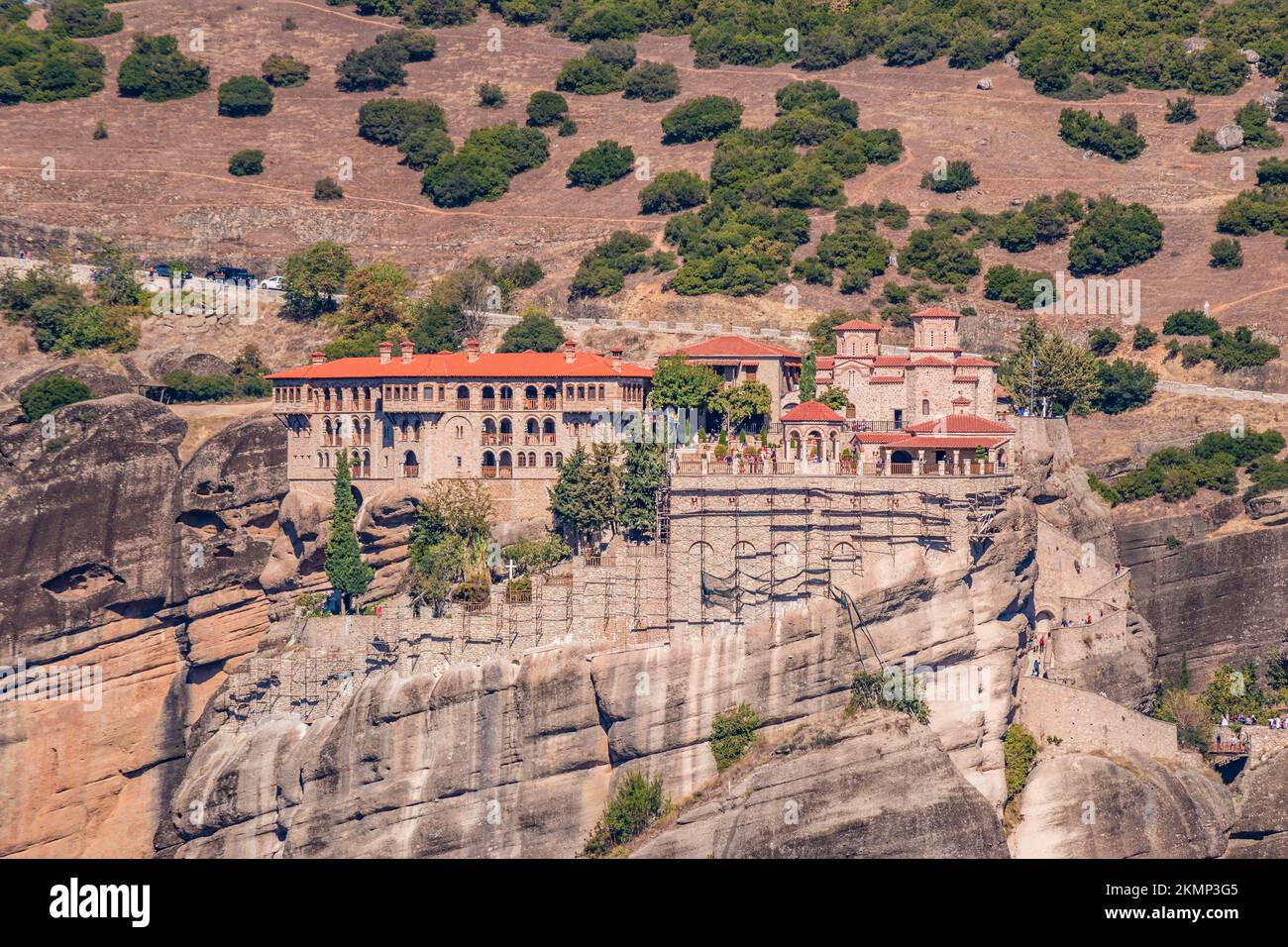 Das Heilige Kloster Varlaam ist das zweitgrößte Kloster von Meteora, Kalambaka in Griechenland Stockfoto