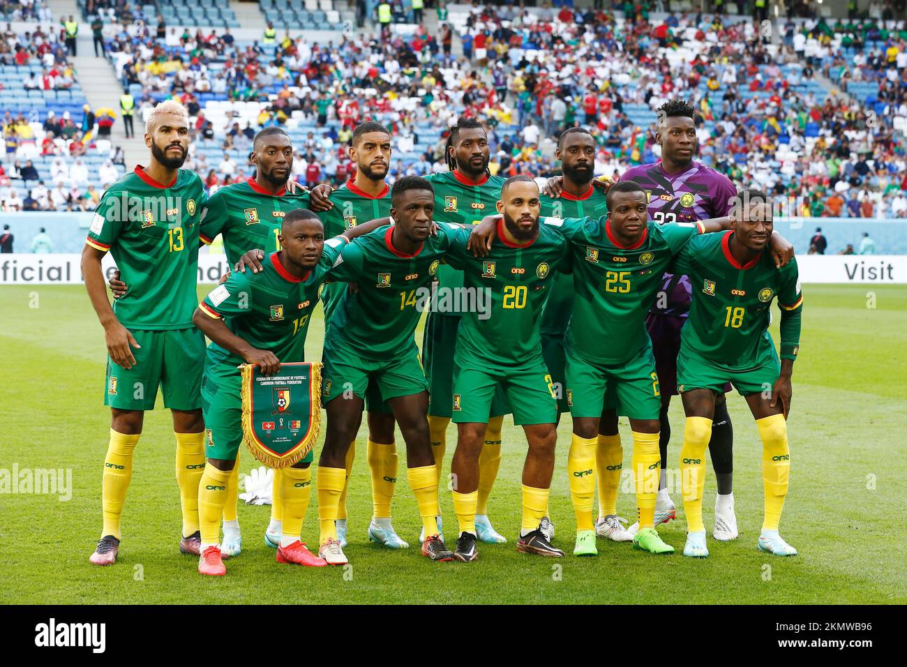 AlWakrah, Katar. 24.. November 2022. Kamerun Team Group LineUp (CMR