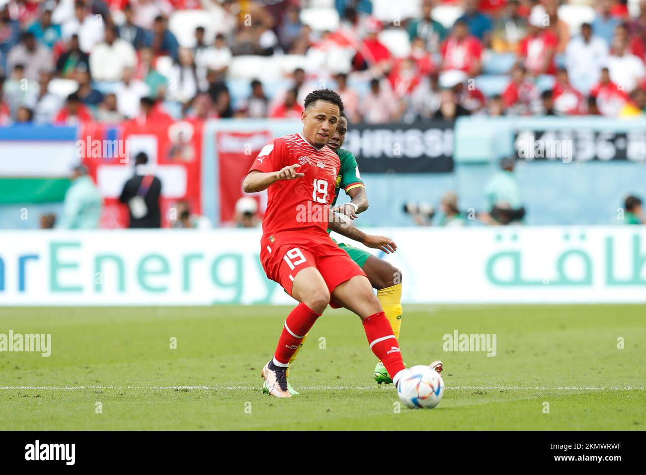 Noah Rupp Al-Wakrah, Katar. 24.. November 2022. Noah Okafor (SUI) Fußball : FIFA ...