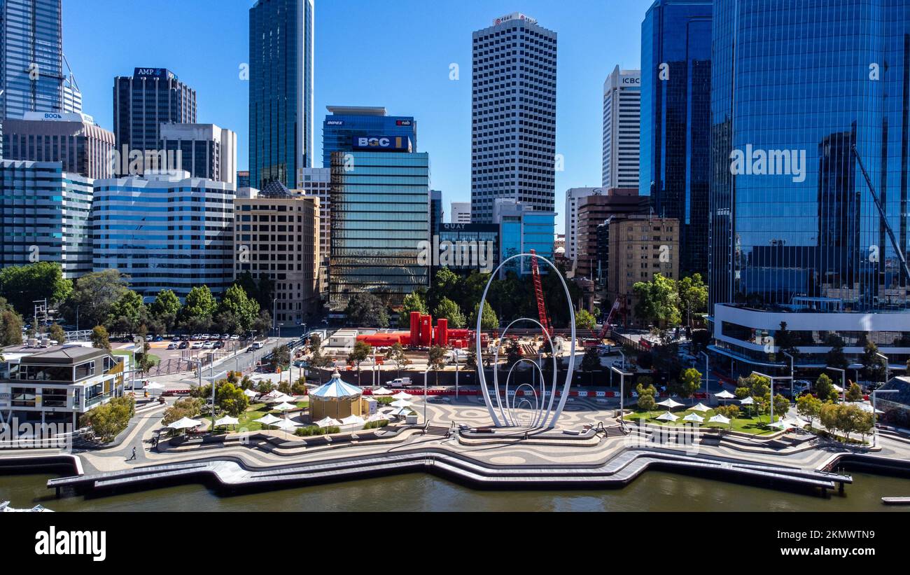 Elizabeth Quay, die Esplanade, Perth, WA, Australien Stockfoto