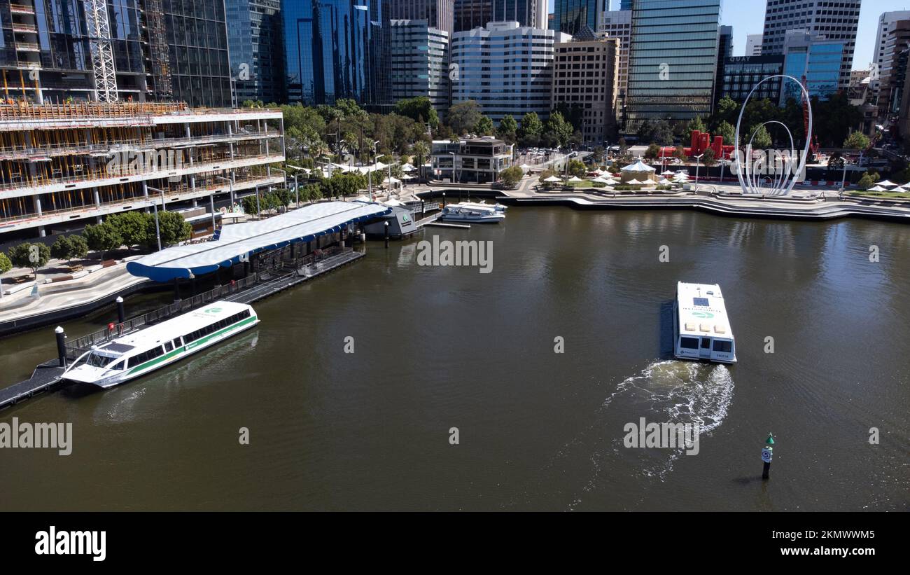 Ferry Elizabeth Quay, Elizabeth Quay, Perth, WA, Australien Stockfoto