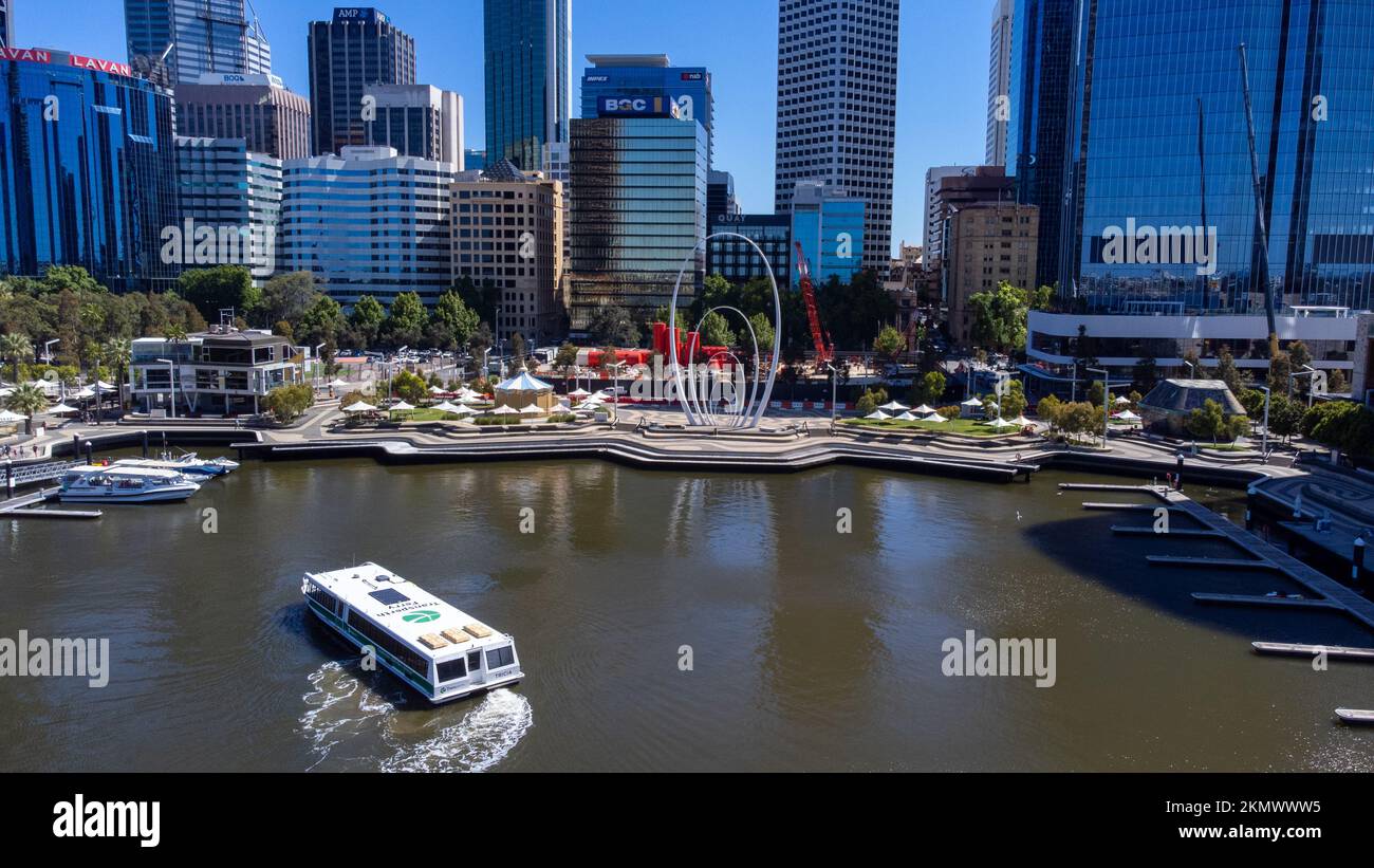 Ferry Elizabeth Quay, Elizabeth Quay, Perth, WA, Australien Stockfoto