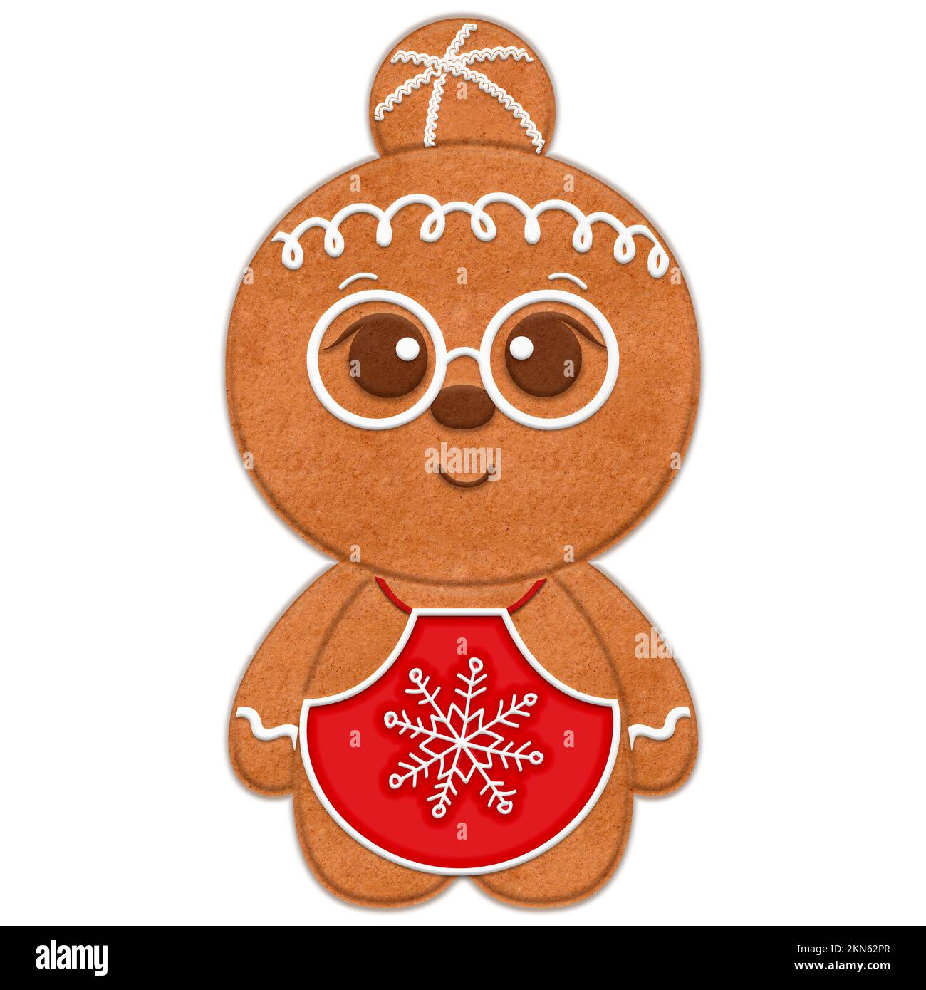 Süßer Weihnachts-Lebkuchen für verschiedene Weihnachtsdesigns. Stockfoto