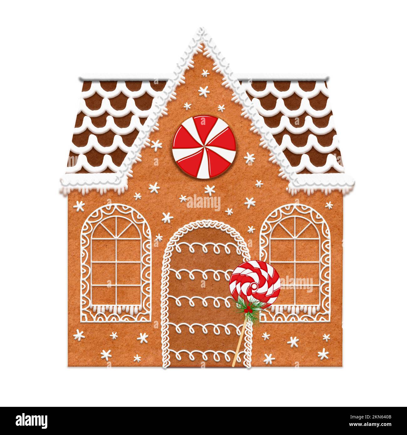 Süßer Weihnachts-Lebkuchen für verschiedene Weihnachtsdesigns. Stockfoto