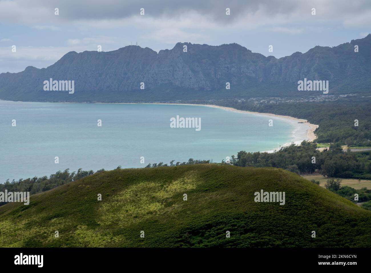 Kaiwa Ridge Lanikai Pillbox Trail Wanderung auf Oahu Hawaii USA Stockfoto