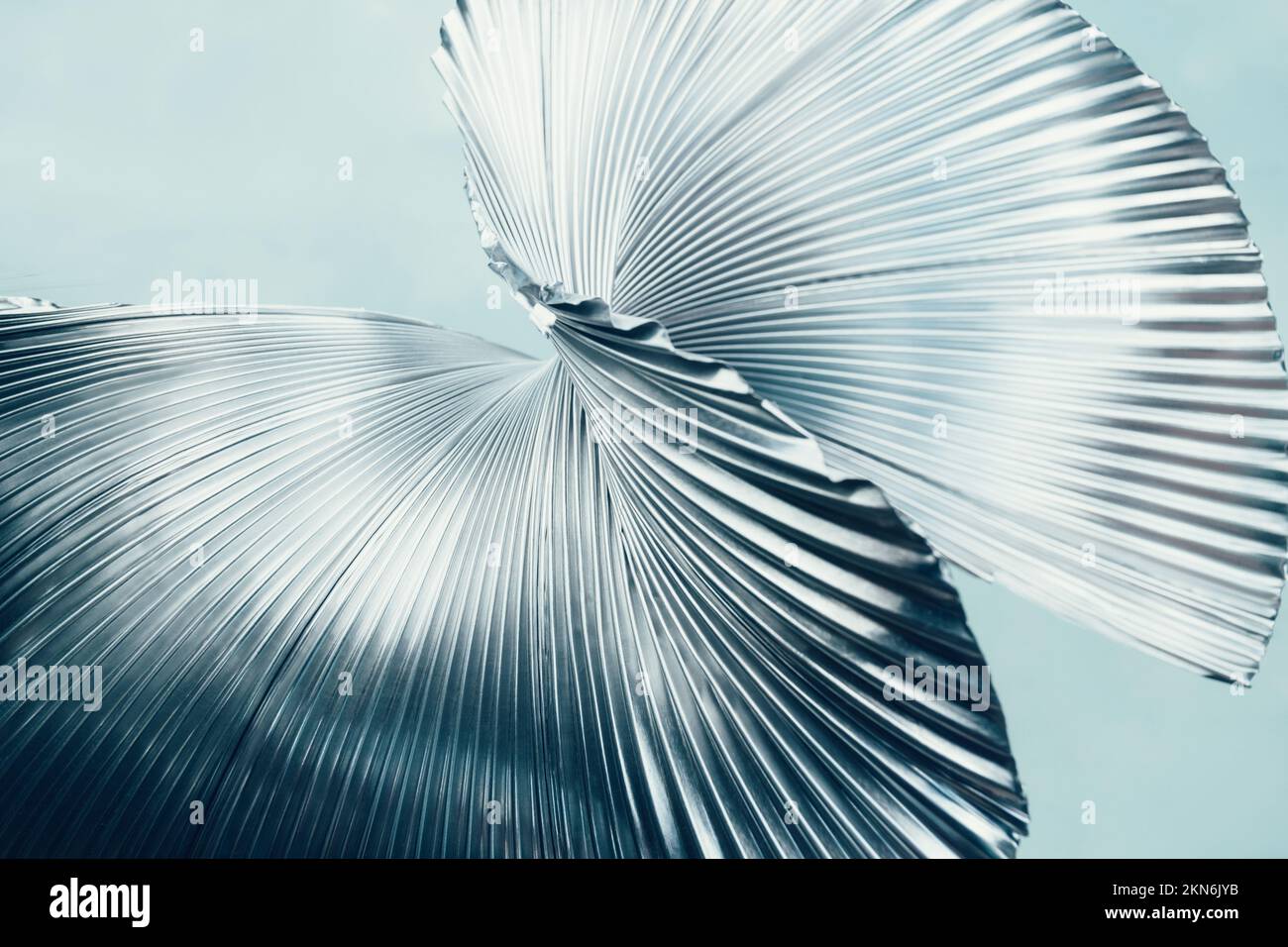 Schwarzweißes Hintergrundbild-Poster mit gefalteter Struktur 3D-Rendering Stockfoto