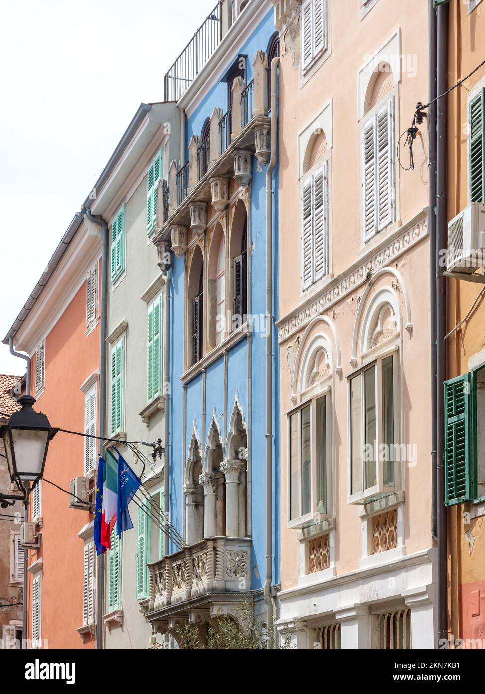 Venezianische Architektur, Piran (Pirano), Slowenisch, Istrien, Slowenien Stockfoto