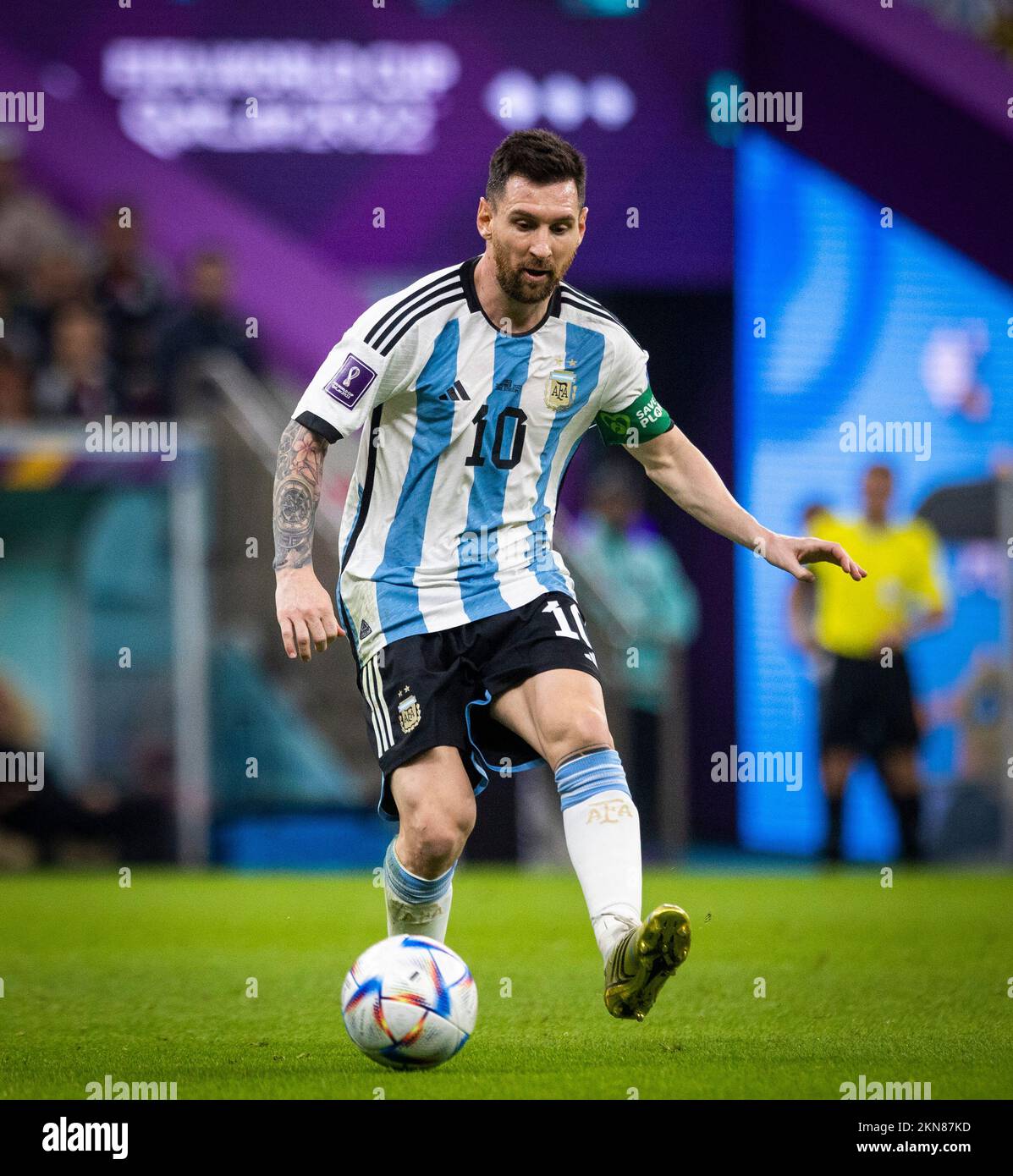 Doha, Katar. 26.. November 2022. Lionel Messi (Arg) Argentinien - Mexiko Weltmeisterschaft 2022 in Katar 26.11.2022 Kredit: Moritz Muller/Alamy Live News Stockfoto