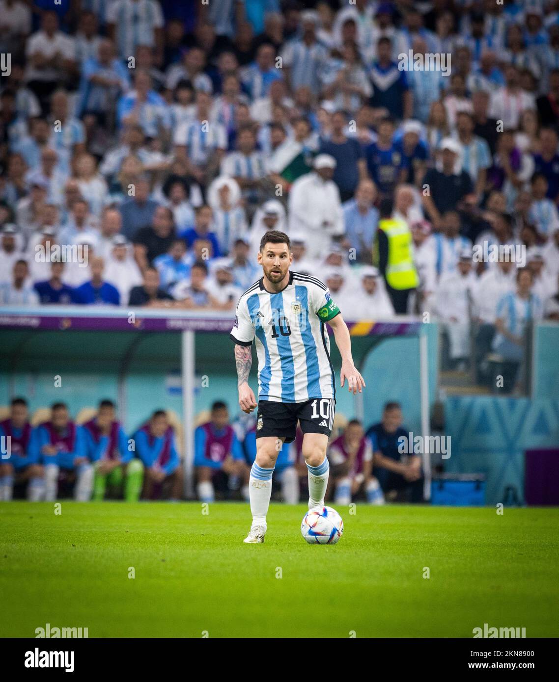 Doha, Katar. 26.. November 2022. Lionel Messi (Arg) Argentinien - Mexiko Weltmeisterschaft 2022 in Katar 26.11.2022 Kredit: Moritz Muller/Alamy Live News Stockfoto