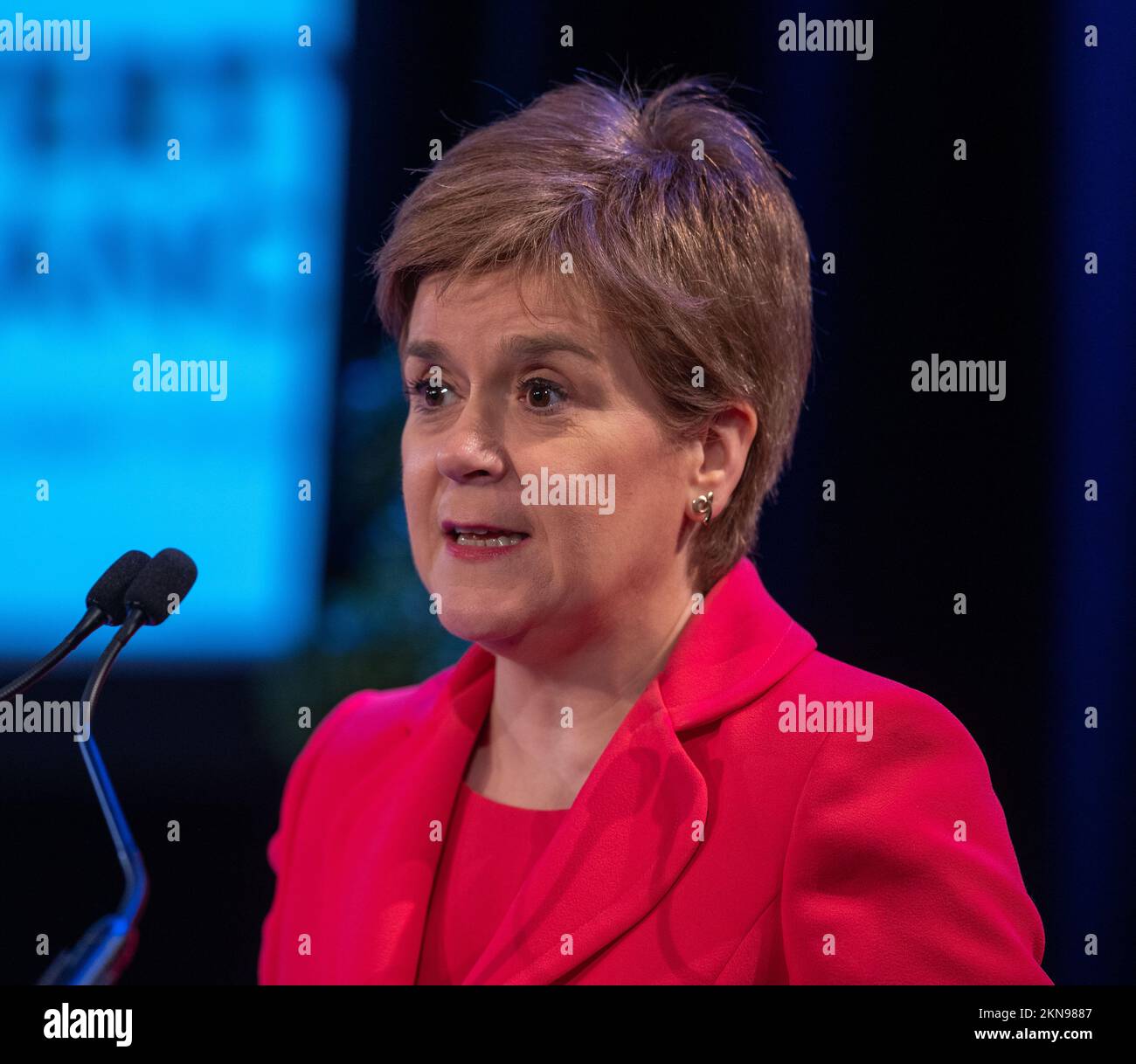 Nicola Sturgeon erster Minister von Schottland Stockfoto